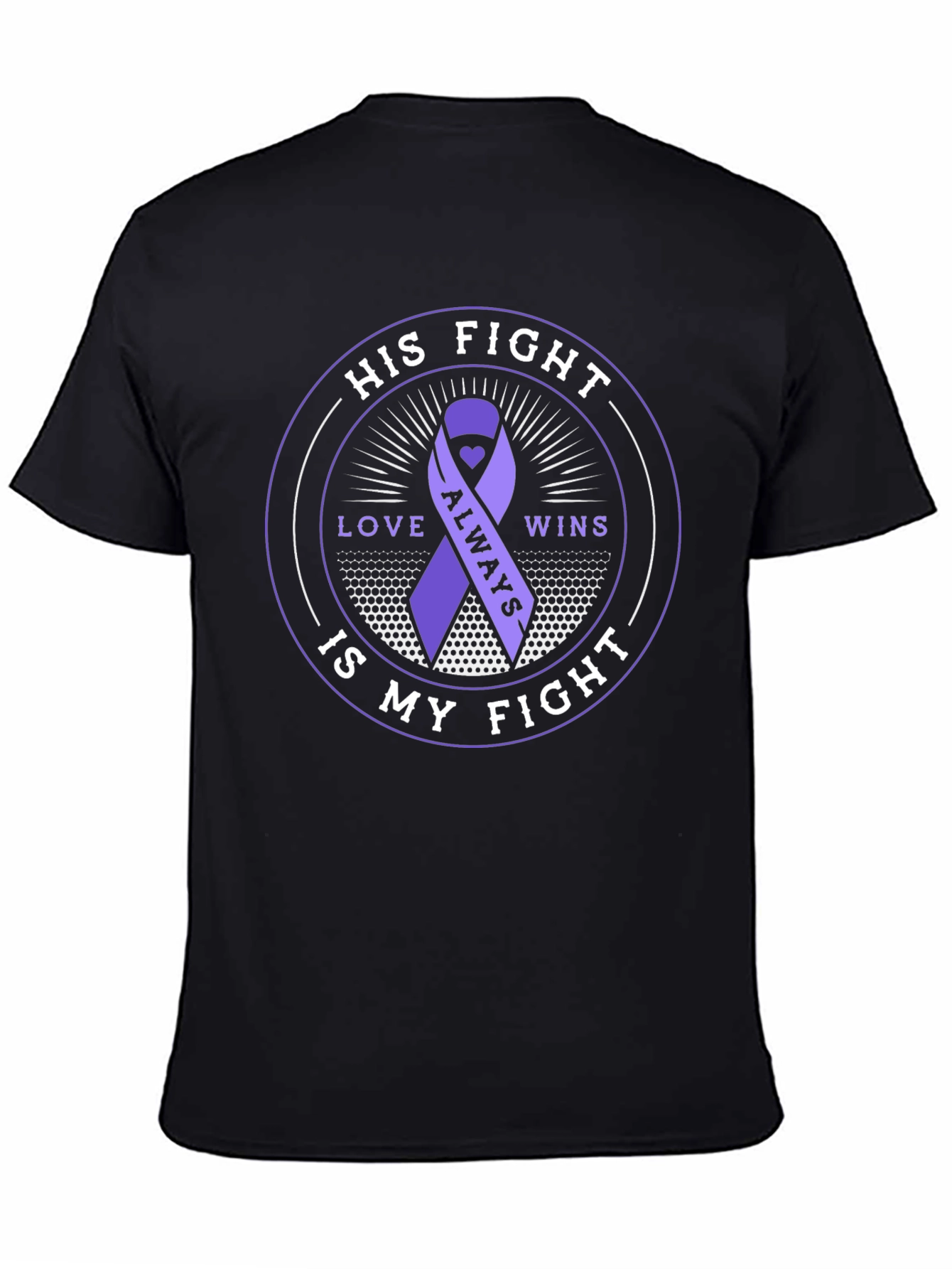 His Fight is My Fight Purple Ribbon T-Shirt