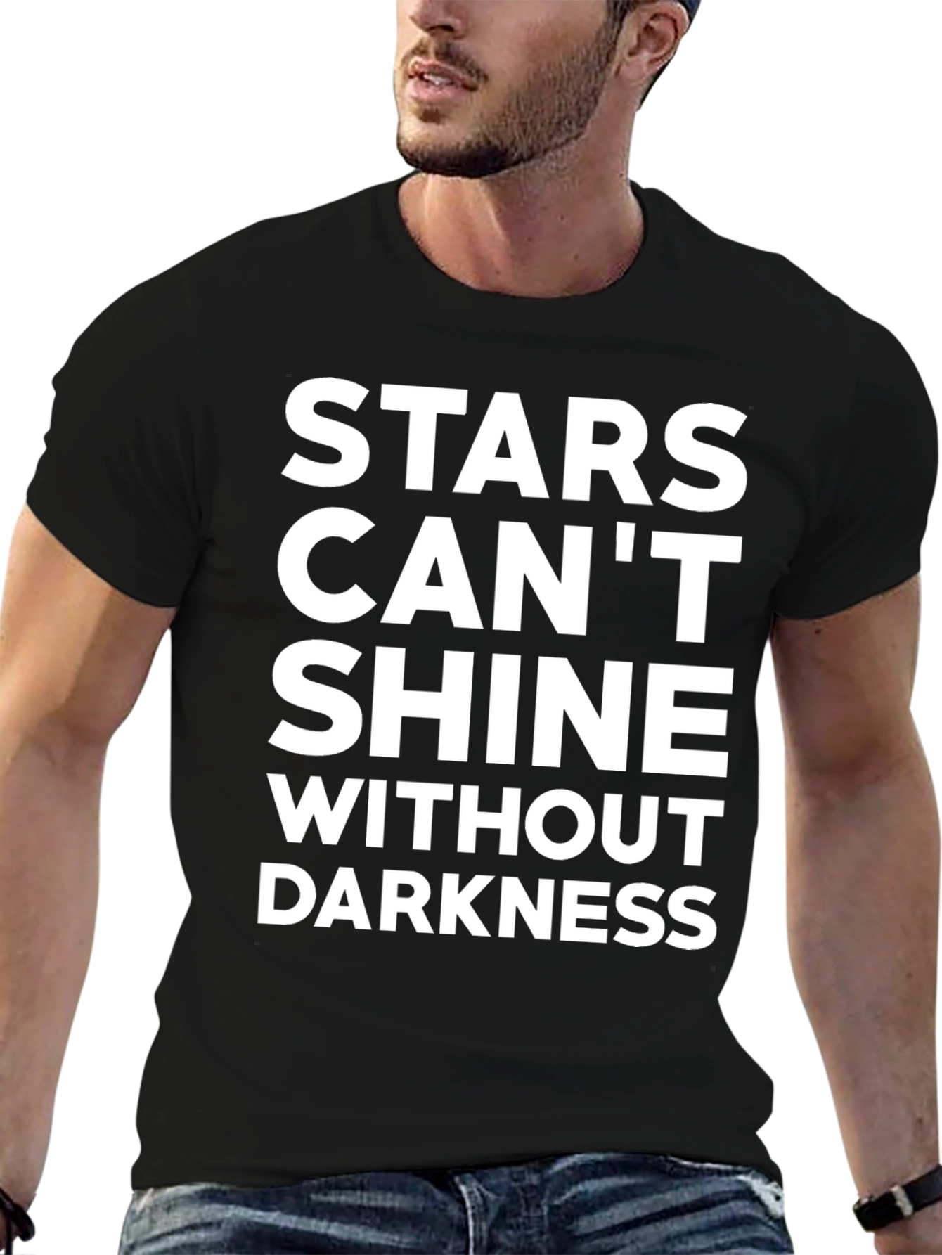 Inspirational Stars Graphic Tee - Unisex Black T-Shirt
