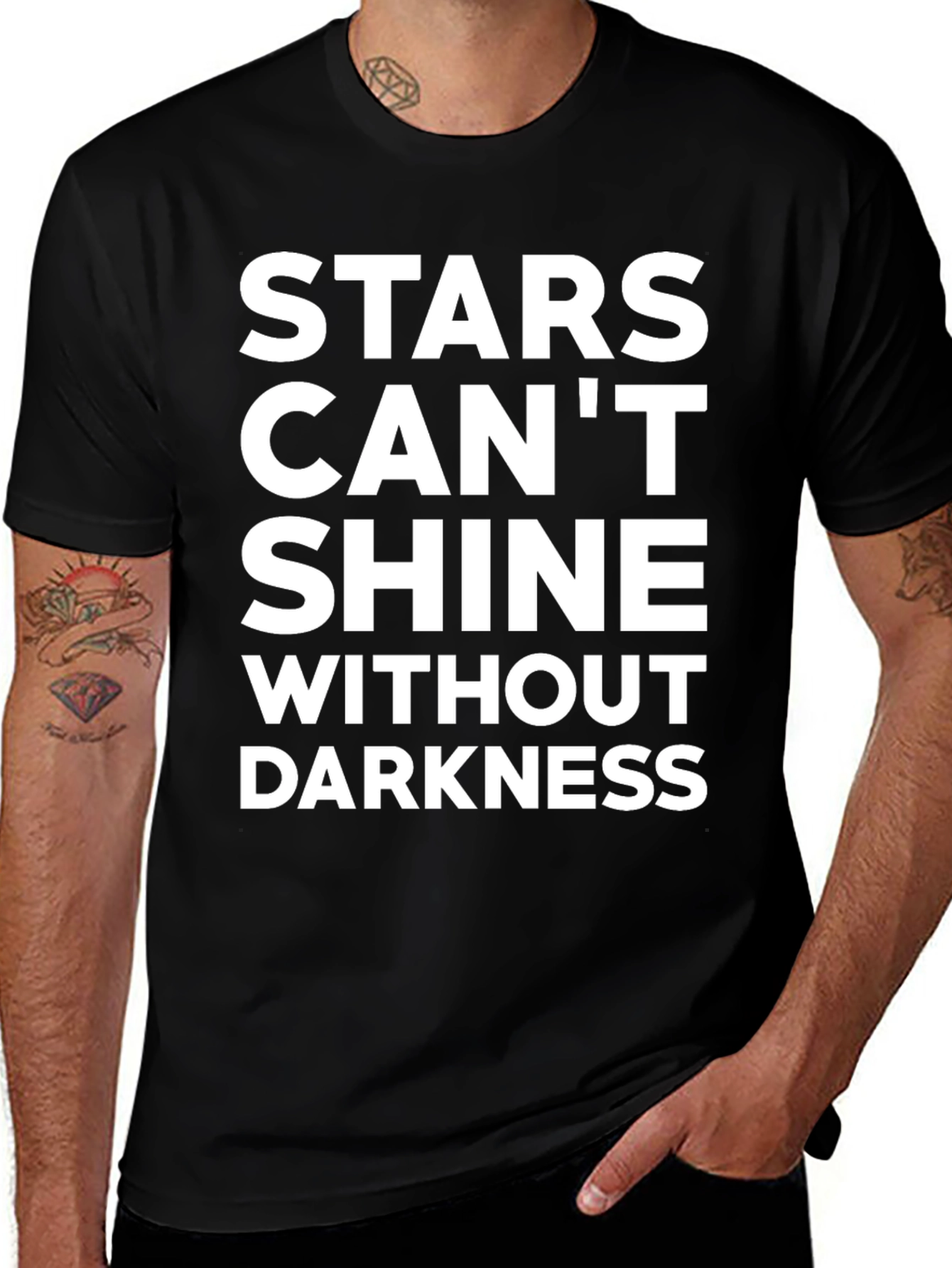 Inspirational Stars Graphic Tee - Unisex Black T-Shirt