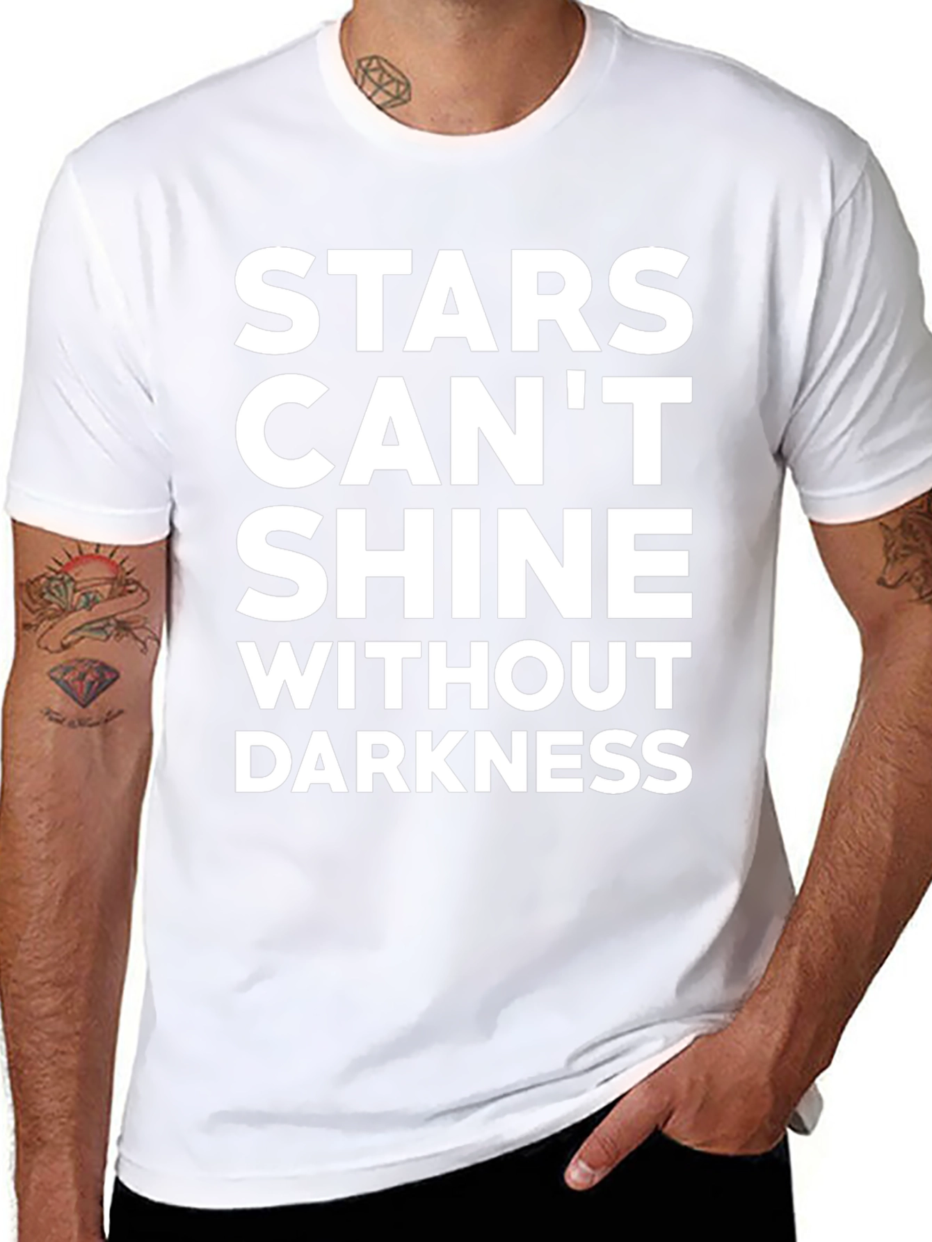 Inspirational Stars Graphic Tee - Unisex Black T-Shirt