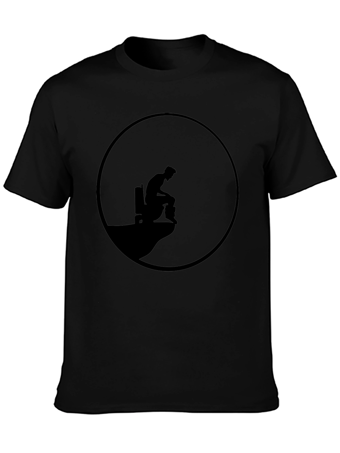 Mens Black Graphic Tee - Cliff Edge Design