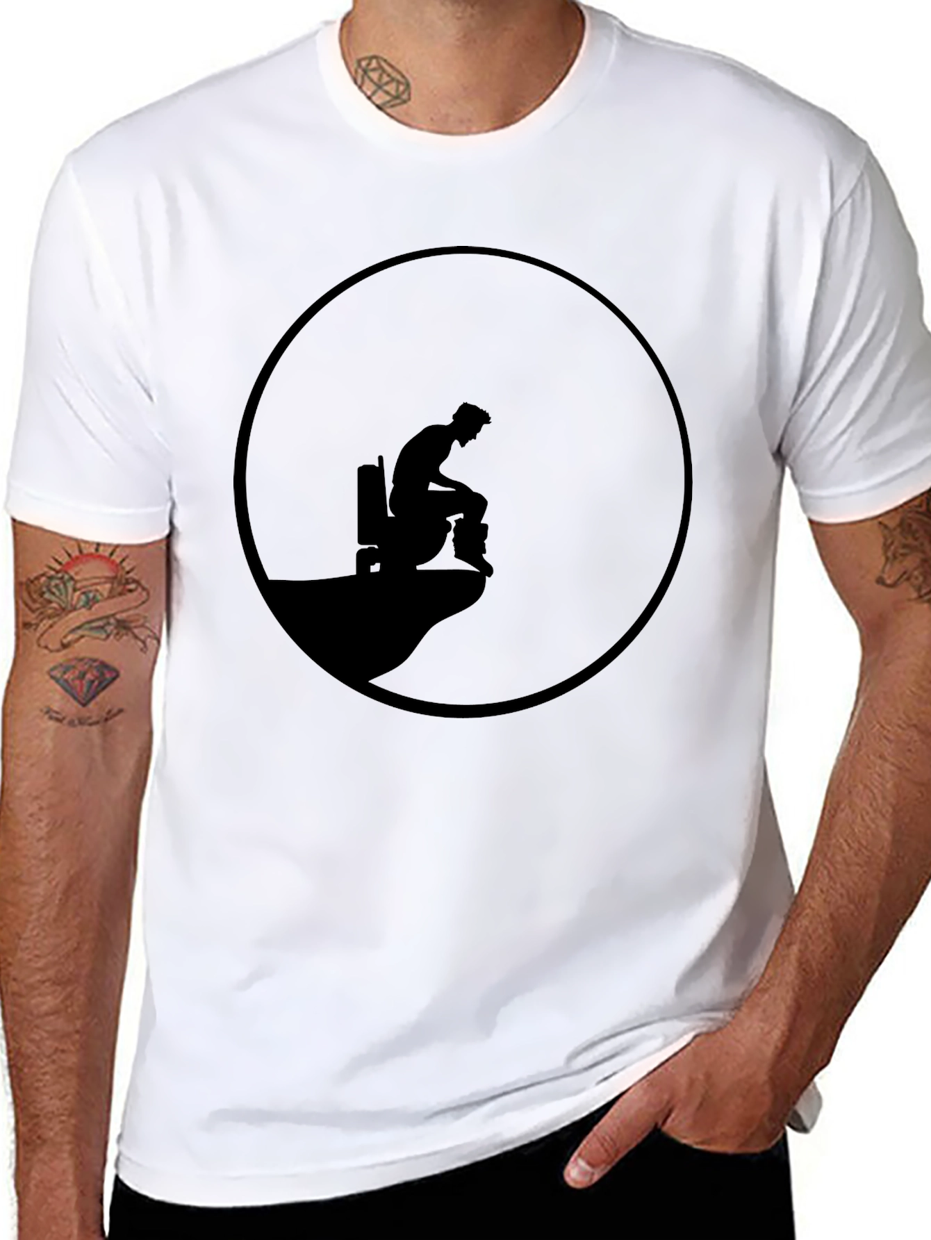 Mens Black Graphic Tee - Cliff Edge Design