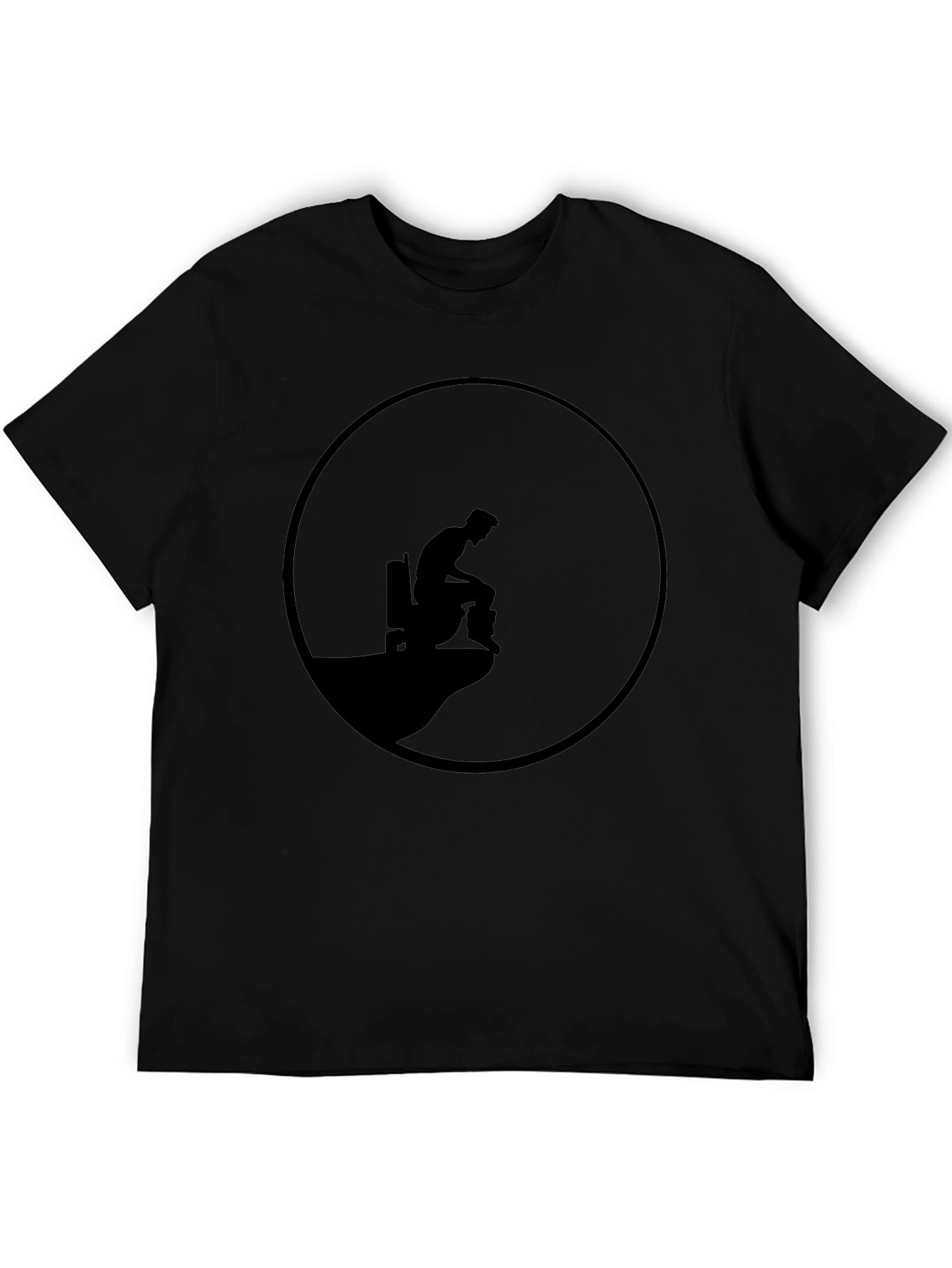 Mens Black Graphic Tee - Cliff Edge Design