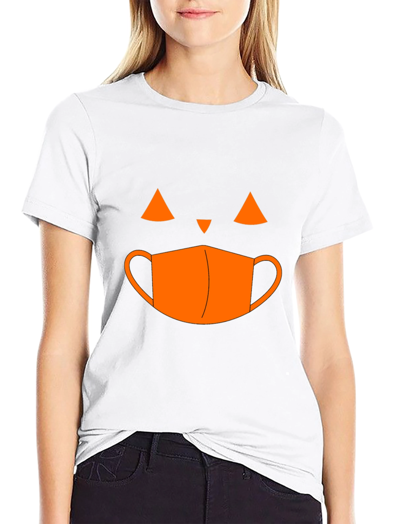 Halloween Pumpkin Face Mask T-Shirt