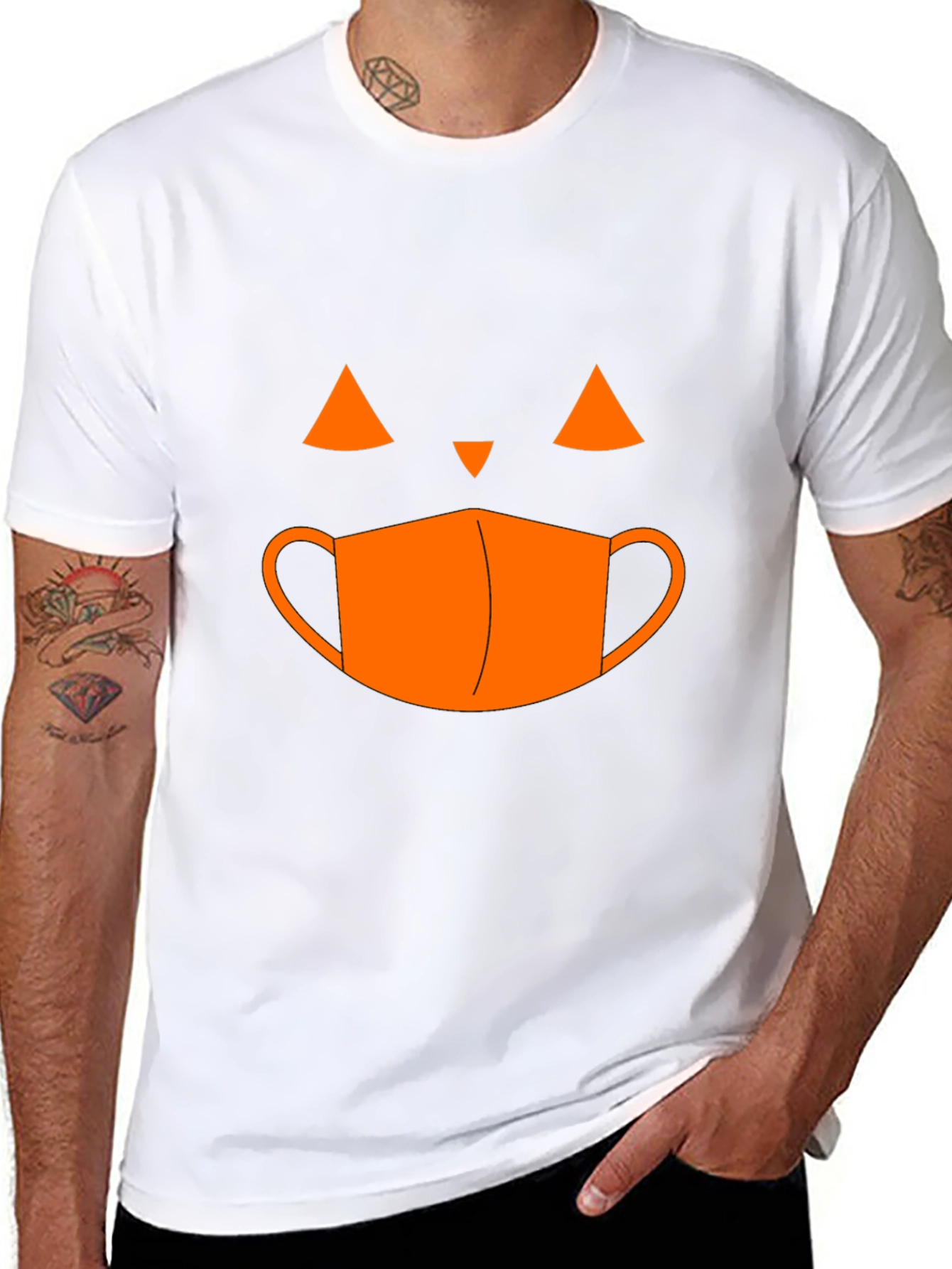 Halloween Pumpkin Face Mask T-Shirt