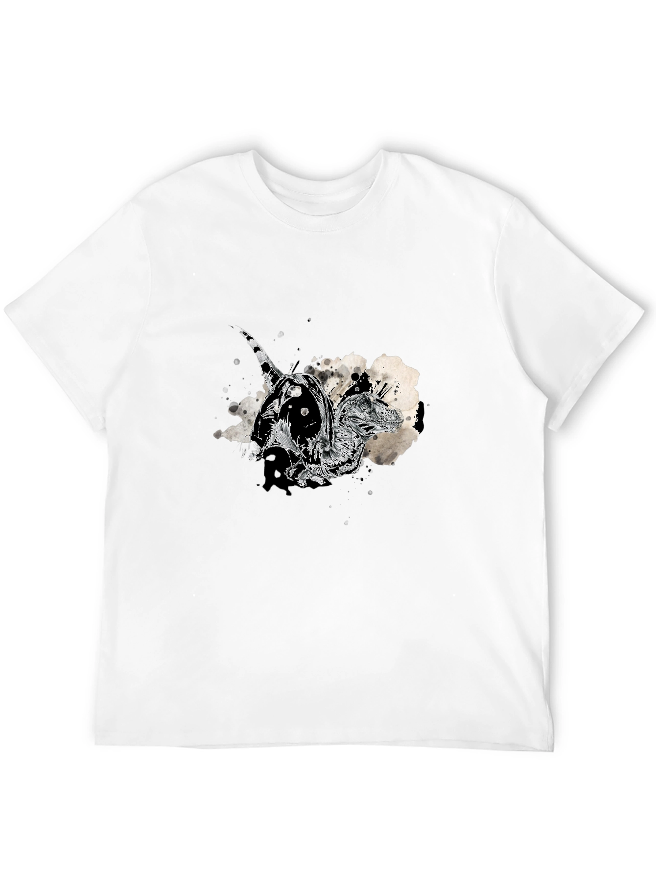 Dinosaur Graphic Print Black T-Shirt