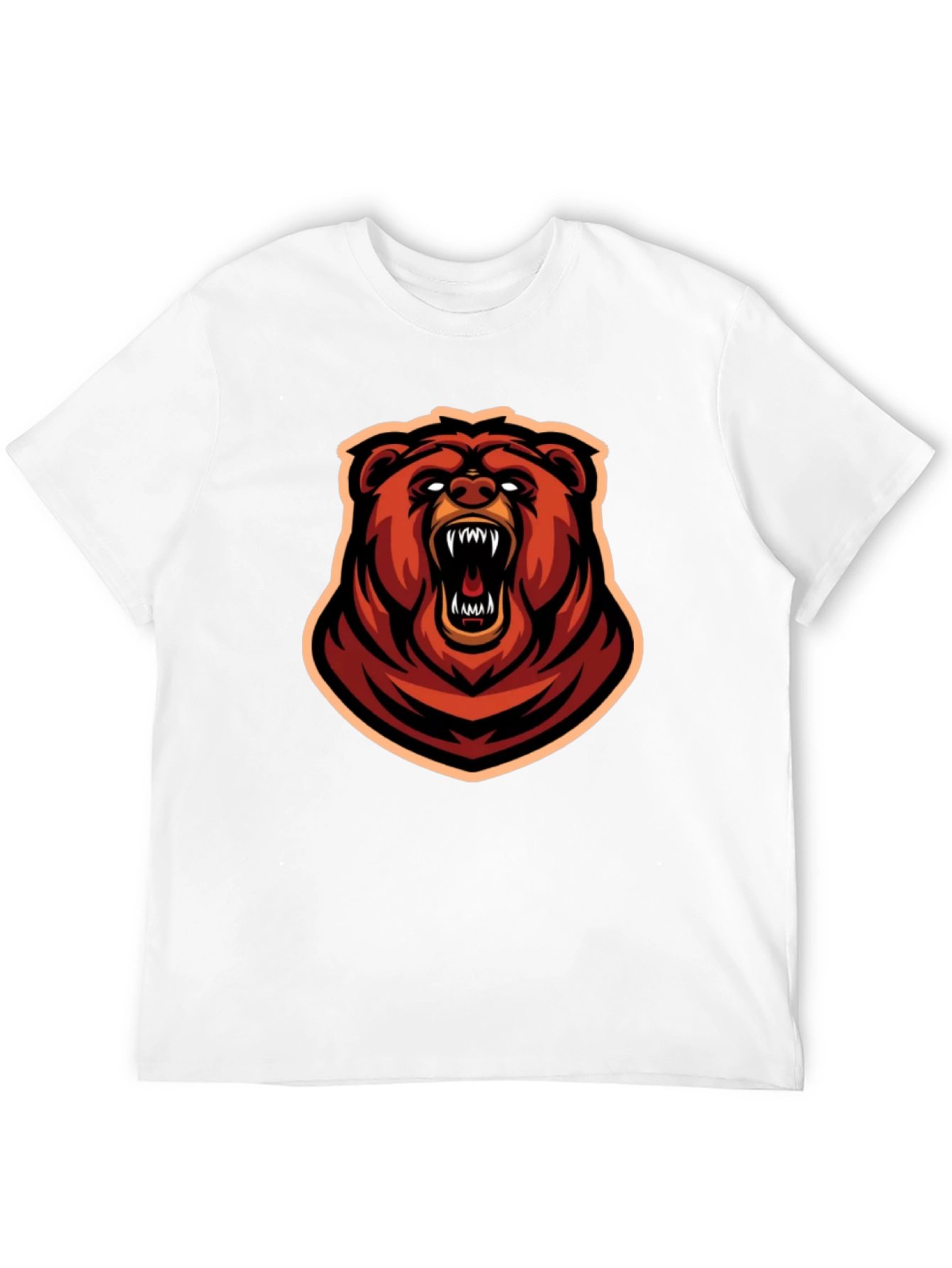 Fierce Bear Graphic Tee - Black Cotton T-Shirt