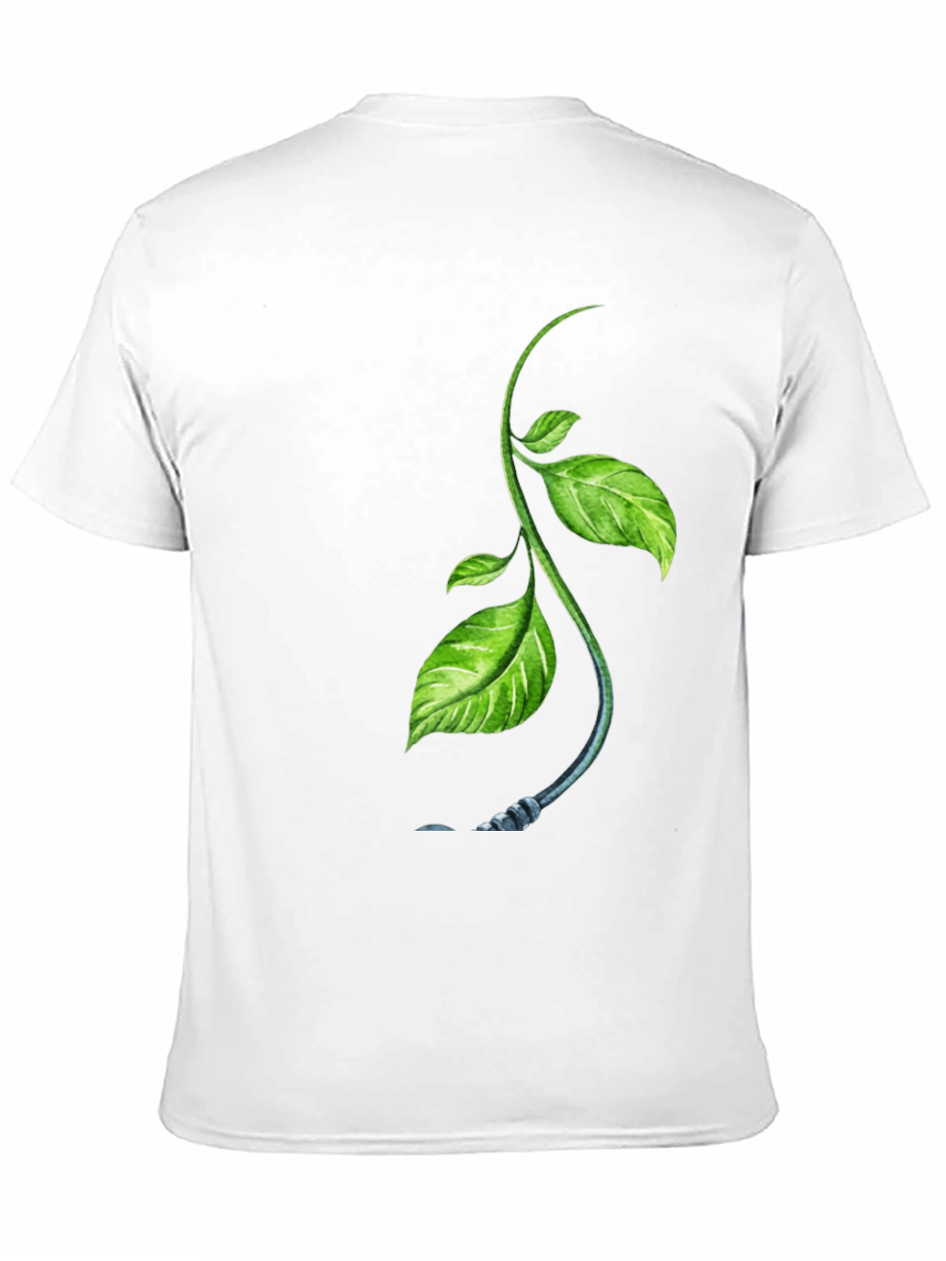 Nature Sprout Graphic Black T-Shirt