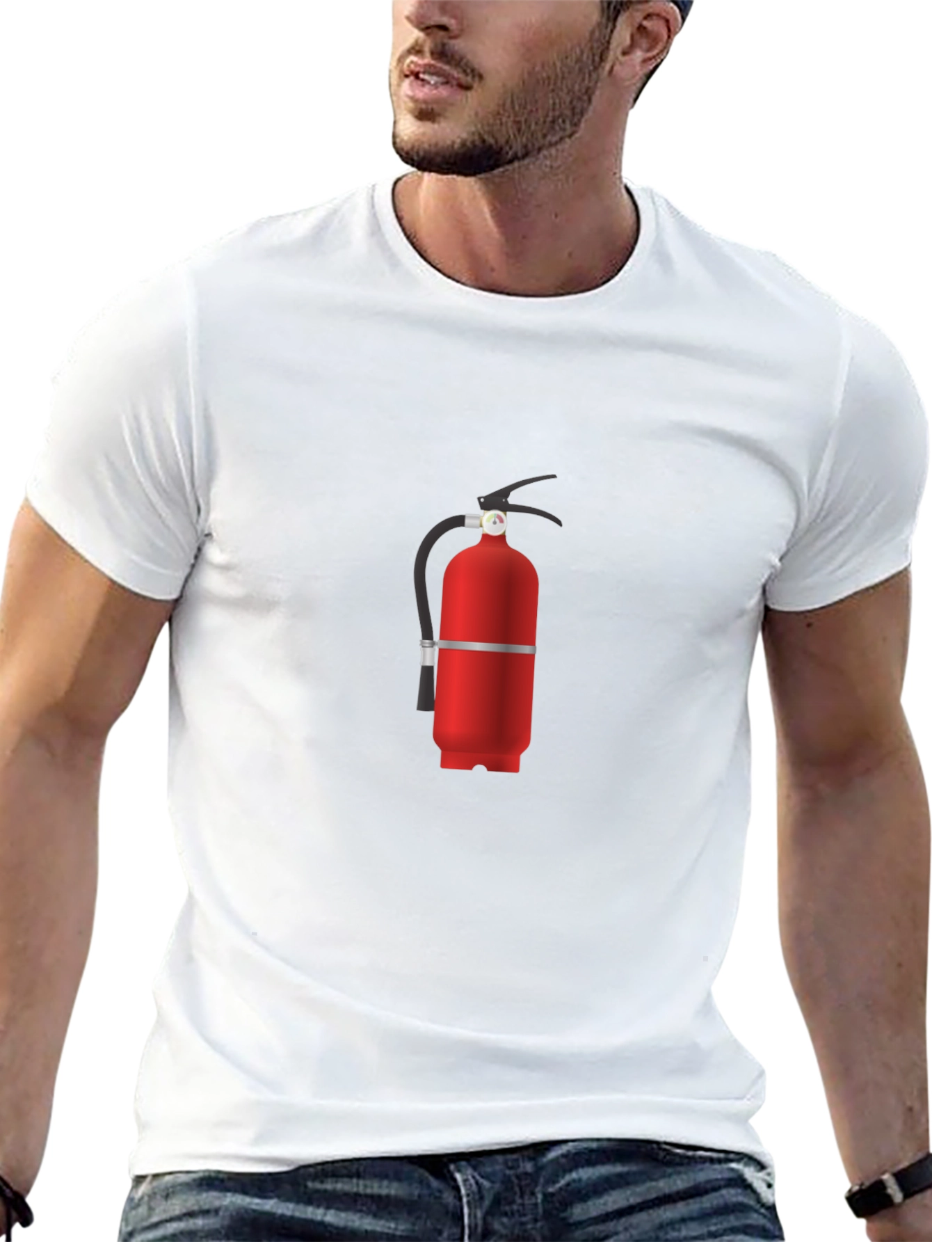 Fire Extinguisher Graphic Tee - Novelty Design