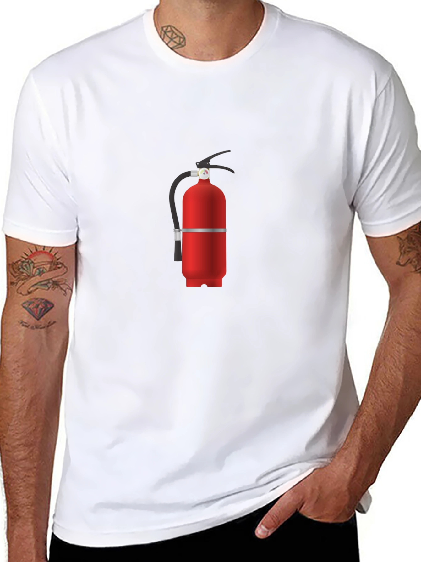 Fire Extinguisher Graphic Tee - Novelty Design