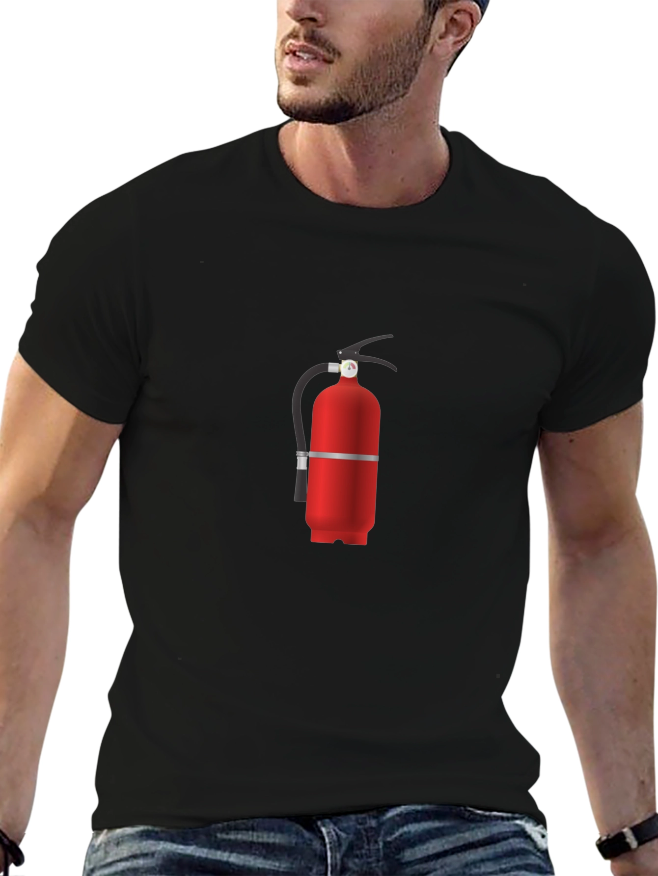 Fire Extinguisher Graphic Tee - Novelty Design