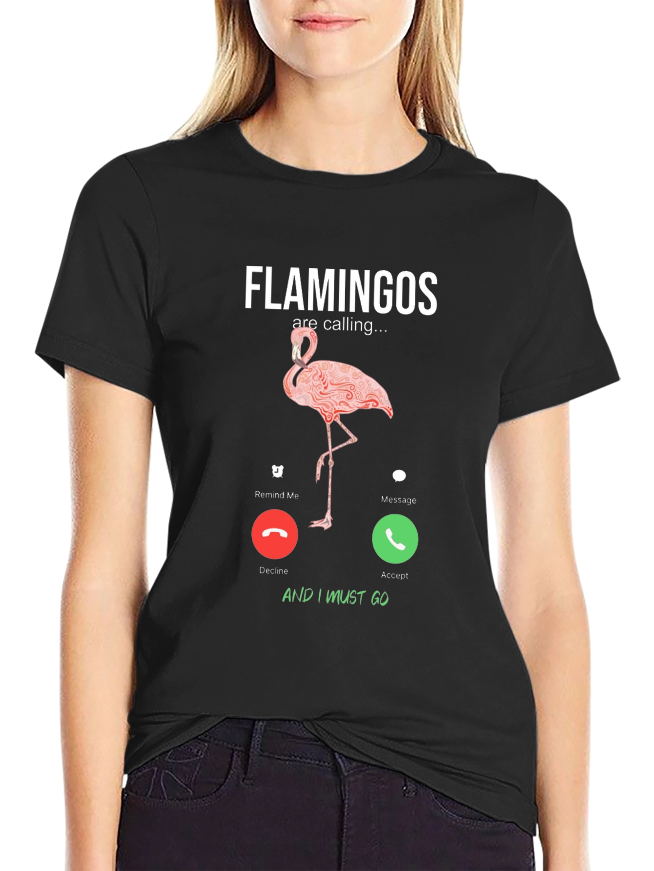 Flamingo Calling T-Shirt - Funny Animal Lover Tee