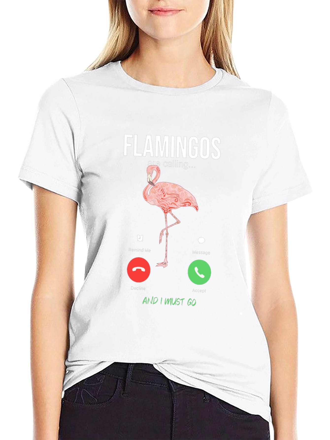 Flamingo Calling T-Shirt - Funny Animal Lover Tee