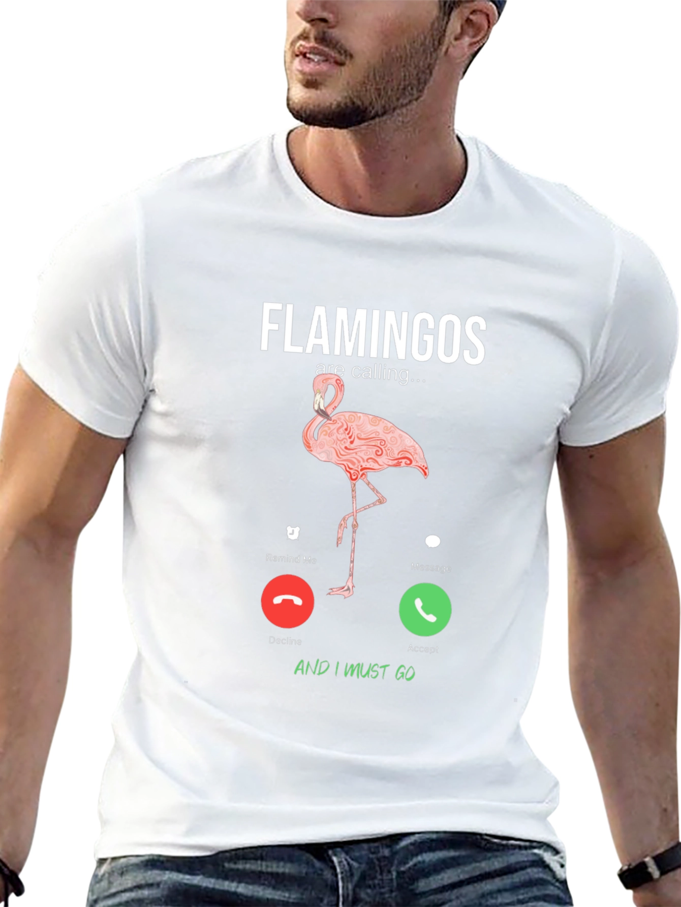 Flamingo Calling T-Shirt - Funny Animal Lover Tee