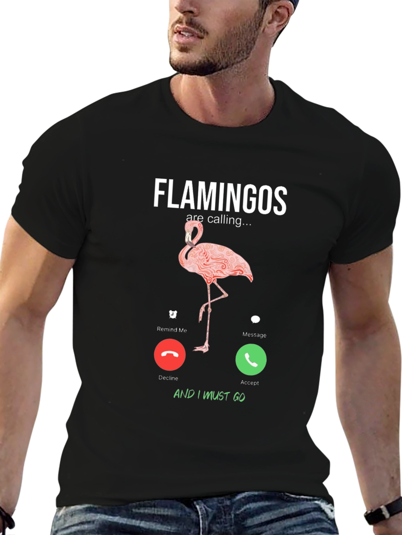 Flamingo Calling T-Shirt - Funny Animal Lover Tee