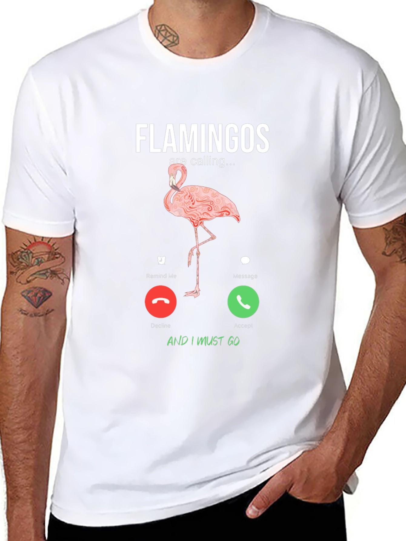 Flamingo Calling T-Shirt - Funny Animal Lover Tee