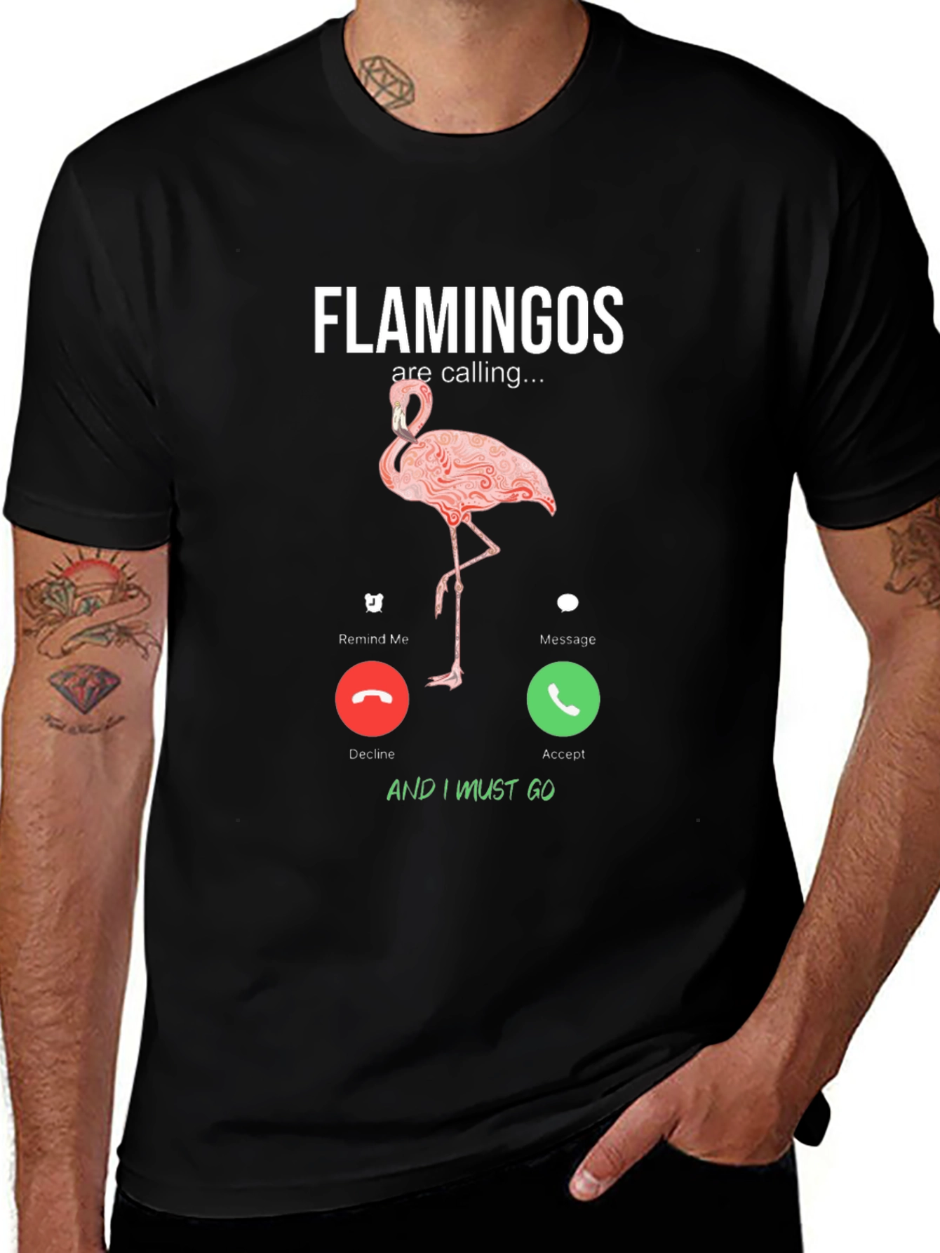 Flamingo Calling T-Shirt - Funny Animal Lover Tee