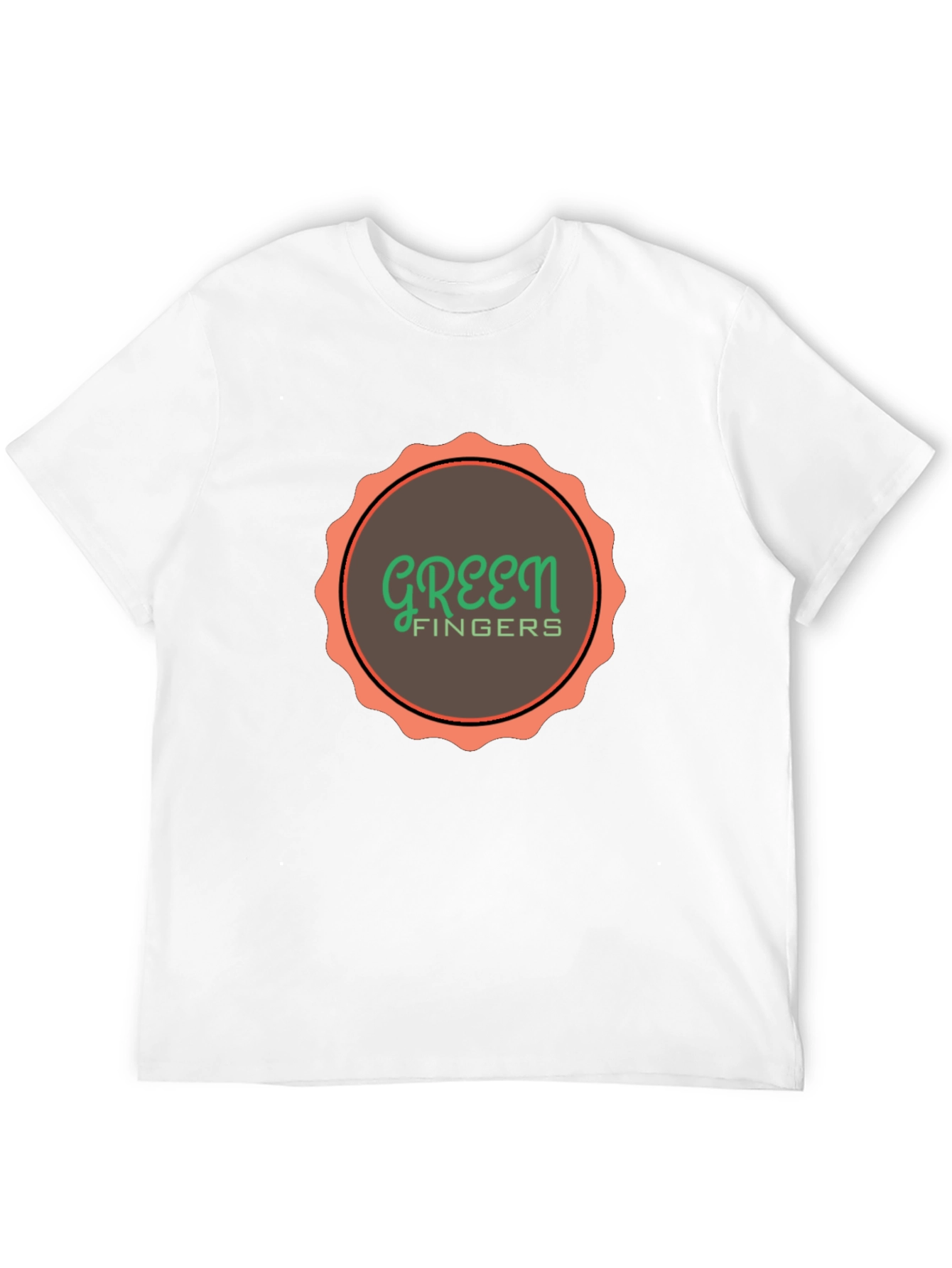 Green Fingers Graphic Print Black T-Shirt