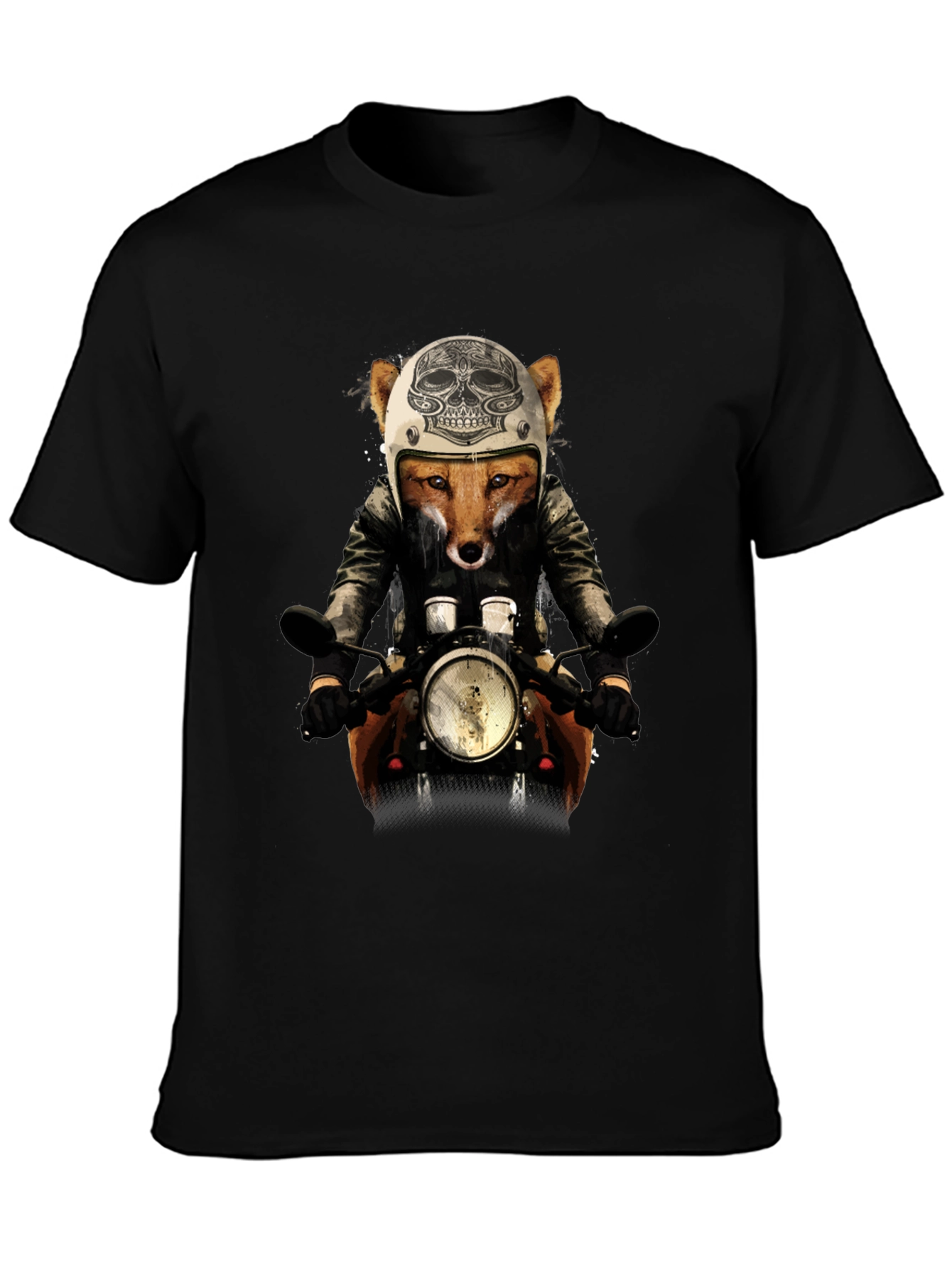 Fox Biker T-Shirt - Unique Graphic Tee