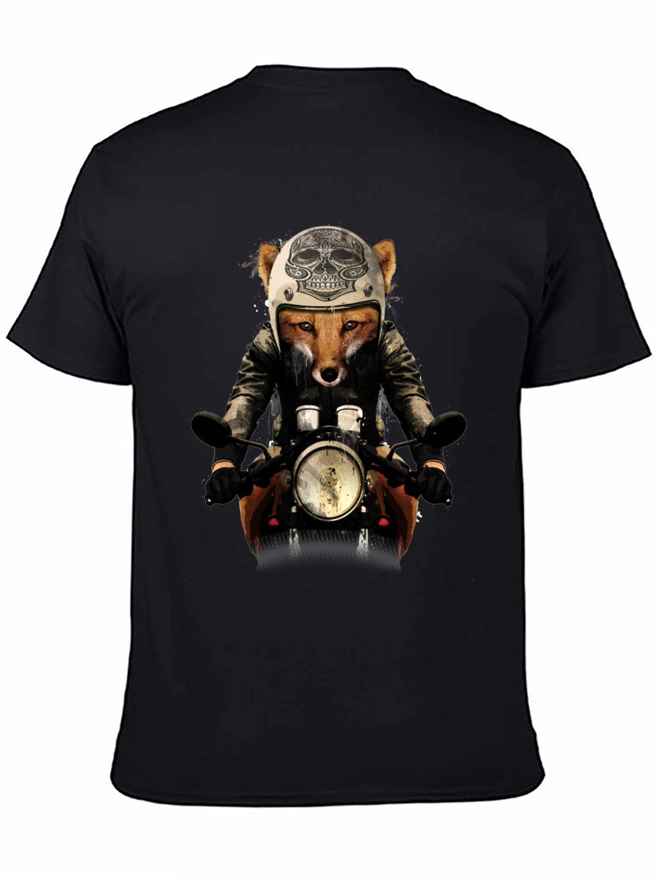 Fox Biker T-Shirt - Unique Graphic Tee