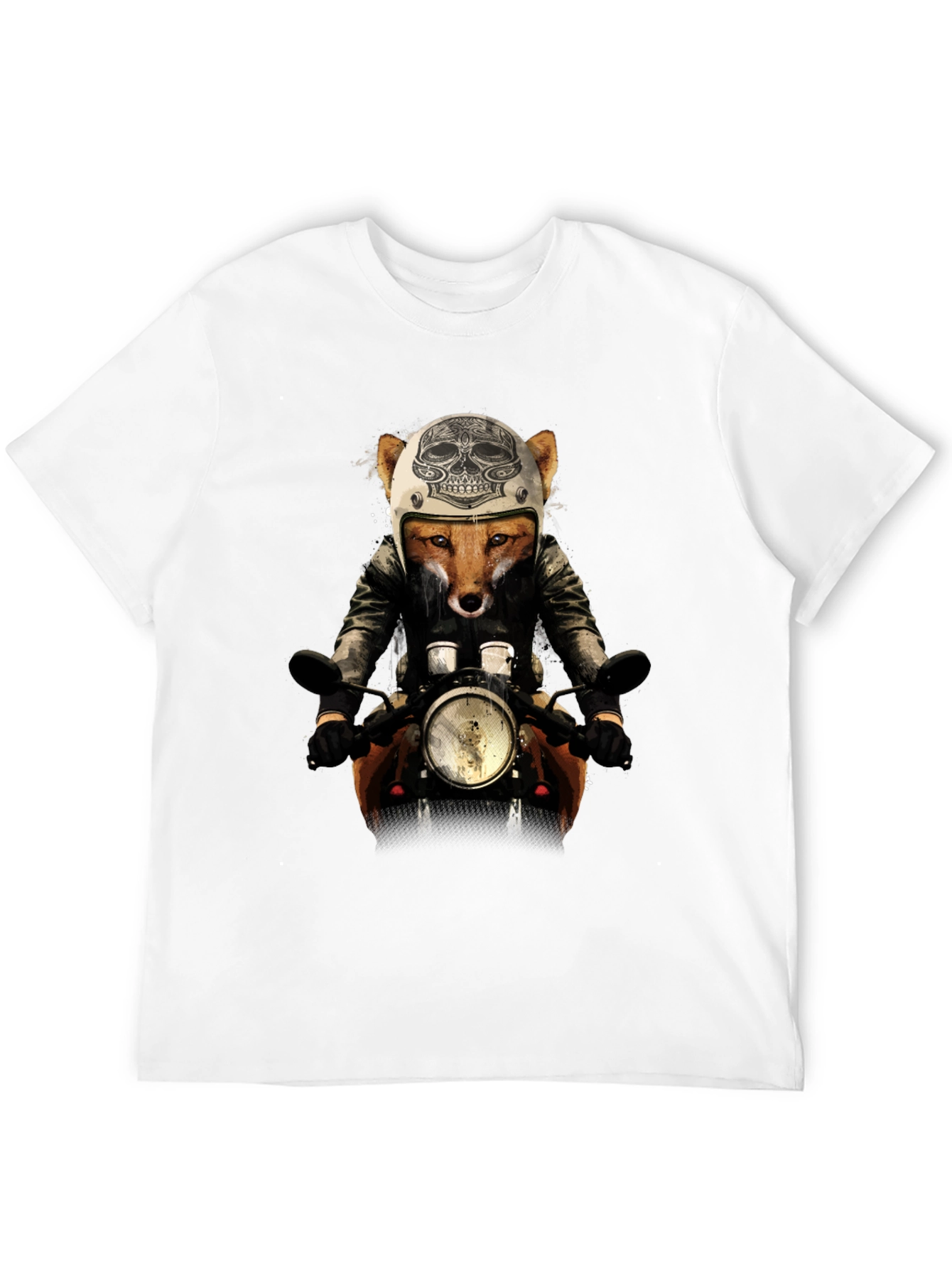 Fox Biker T-Shirt - Unique Graphic Tee