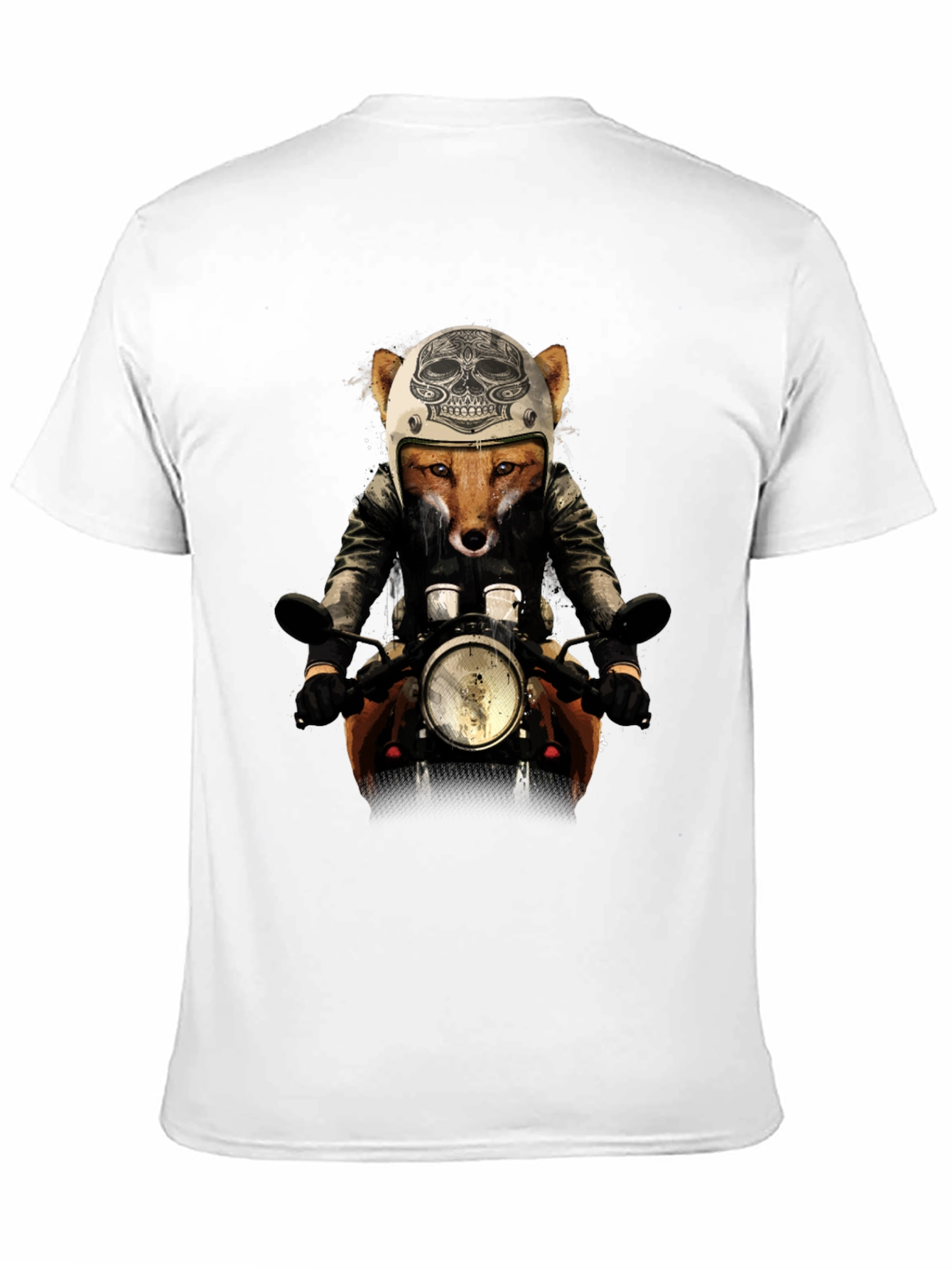 Fox Biker T-Shirt - Unique Graphic Tee