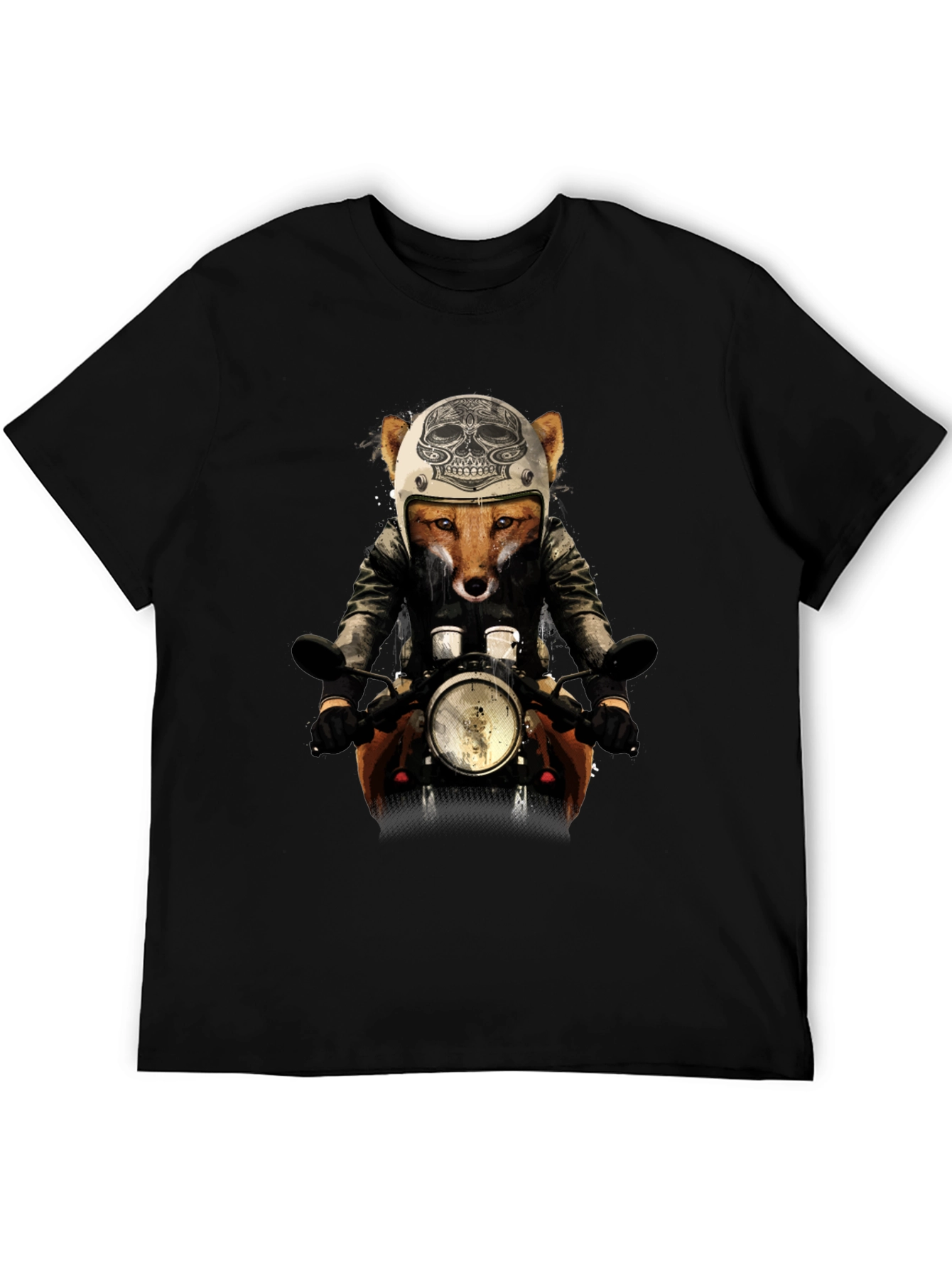 Fox Biker T-Shirt - Unique Graphic Tee
