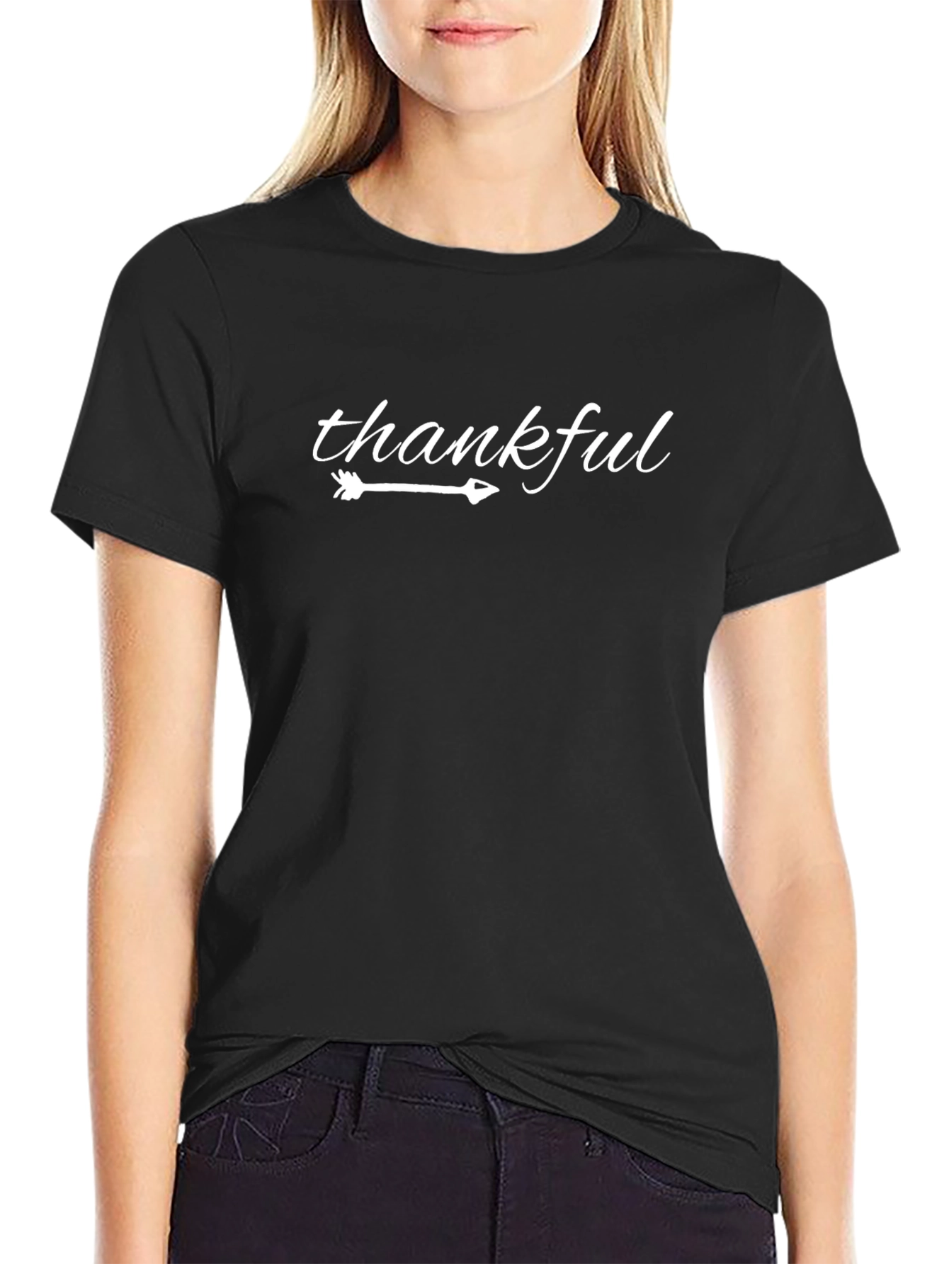 Thankful Arrow Graphic Tee - Unisex Black T-Shirt