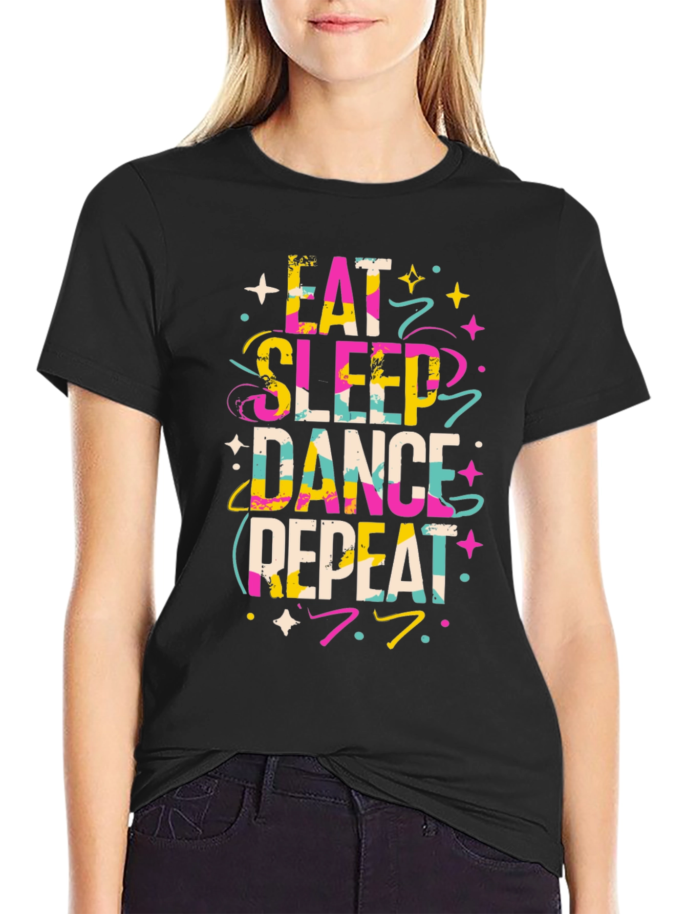 Eat Sleep Dance Repeat Graphic T-Shirt