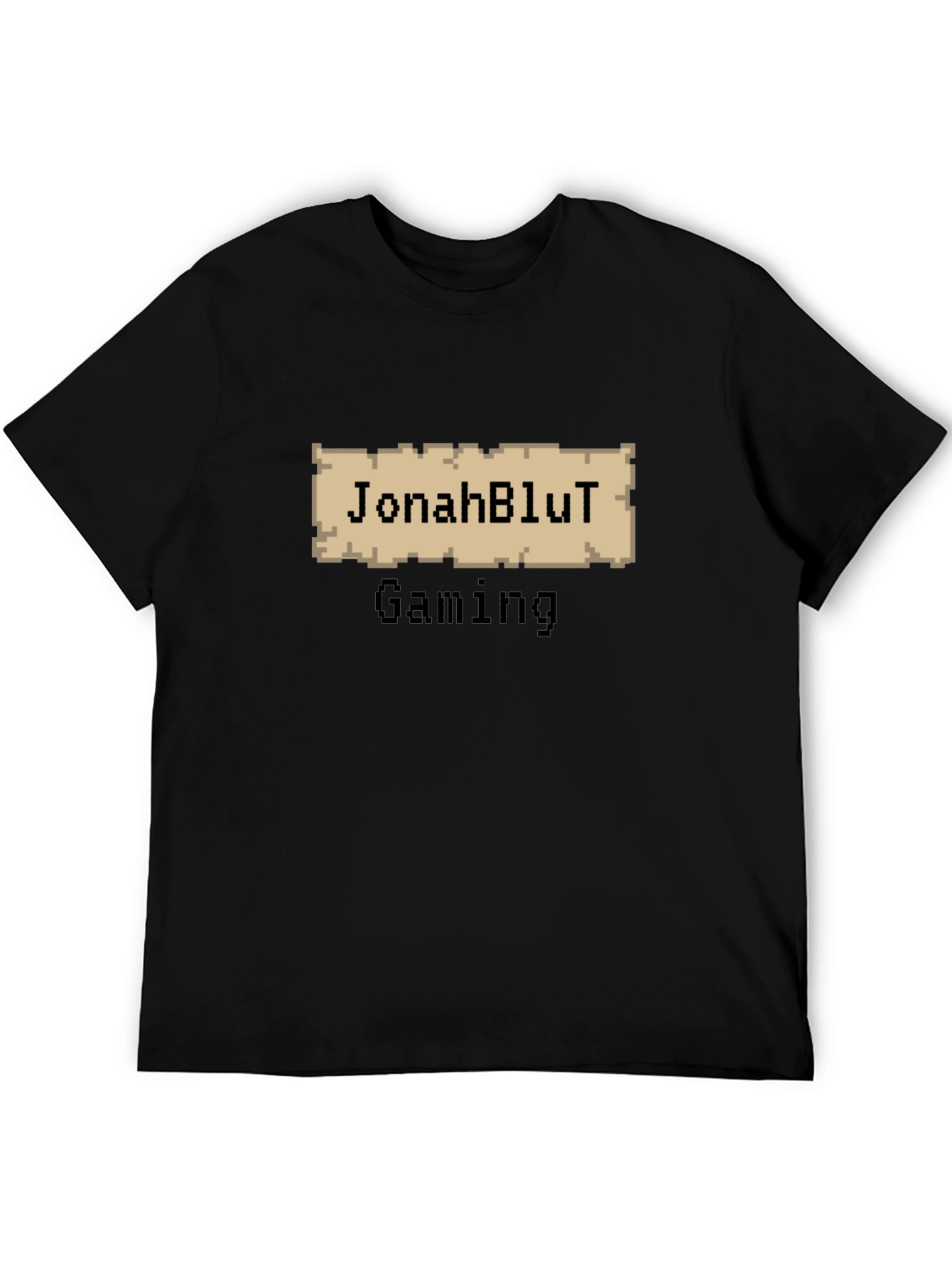 JonahBluT Gaming Pixel Art Black T-Shirt