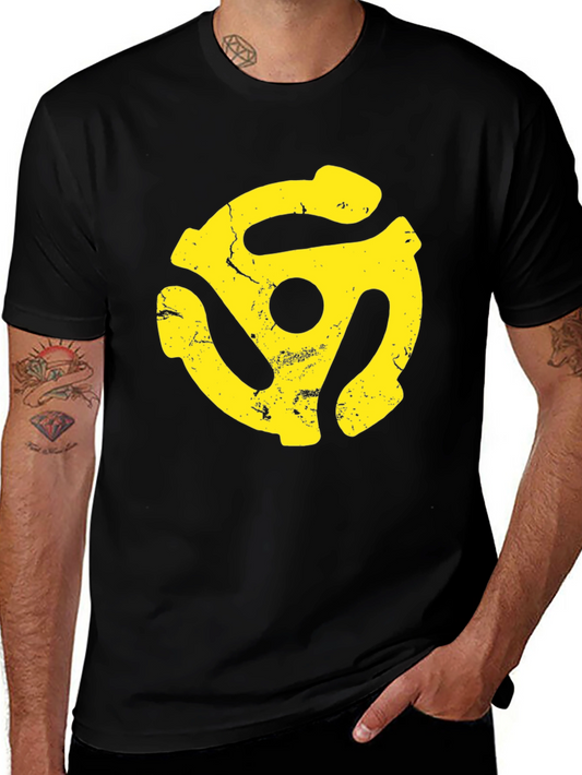 Retro Yellow Record Adapter Graphic Tee