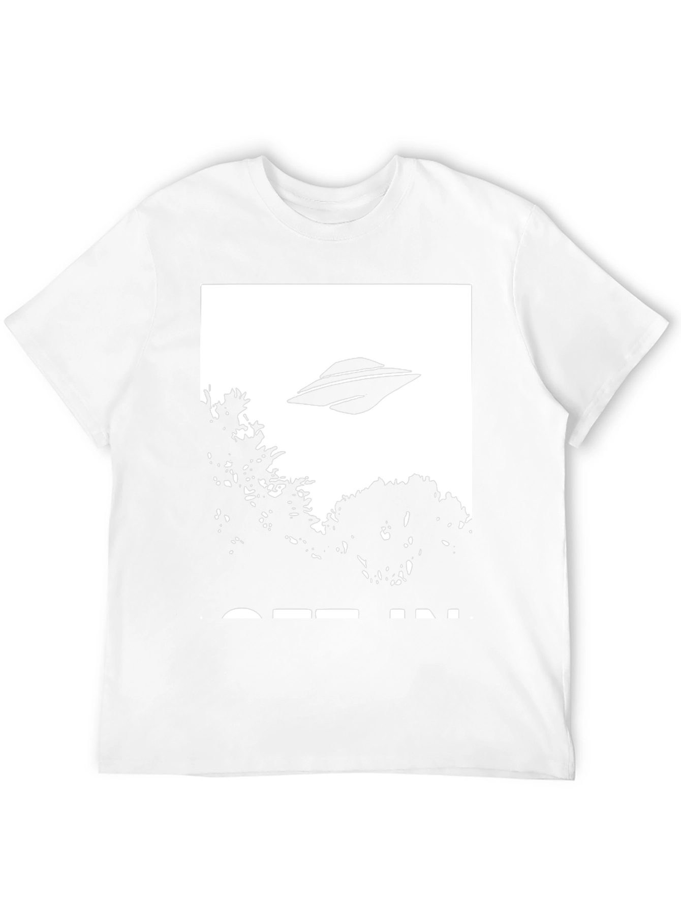 UFO Abduction Graphic Tee - Black Cotton T-Shirt