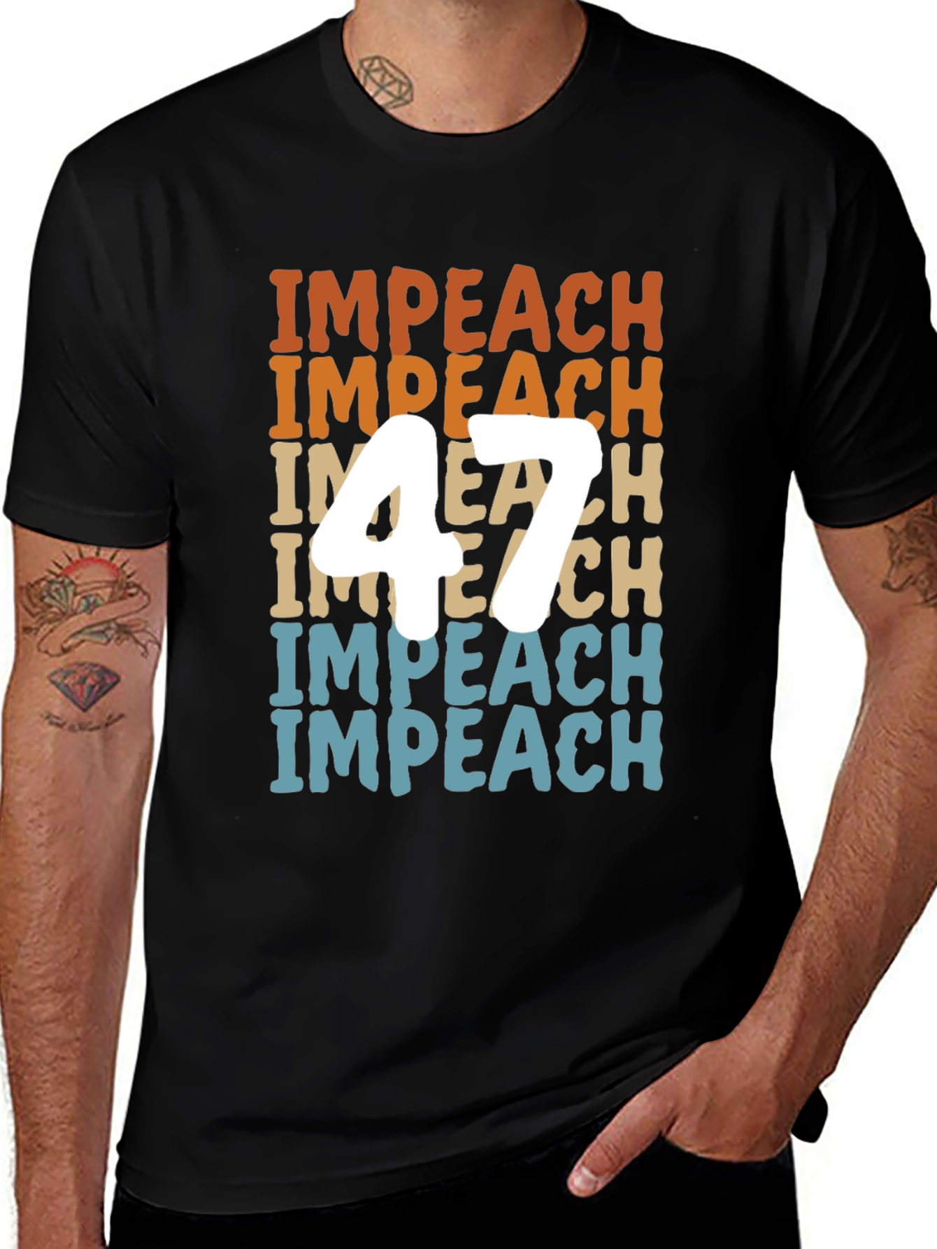 Impeach 47 Graphic Tee - Political Statement Shirt