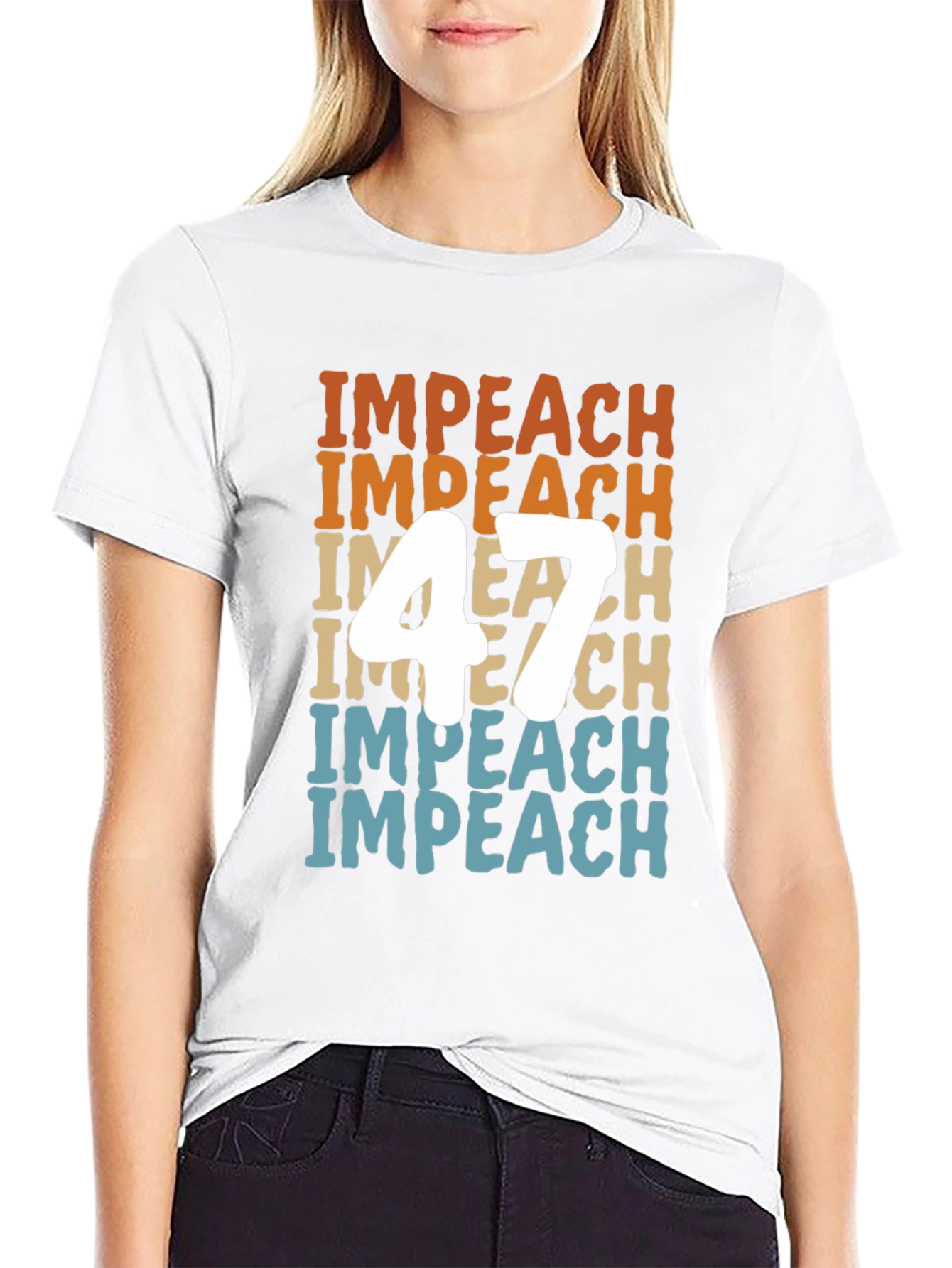 Impeach 47 Graphic Tee - Political Statement Shirt