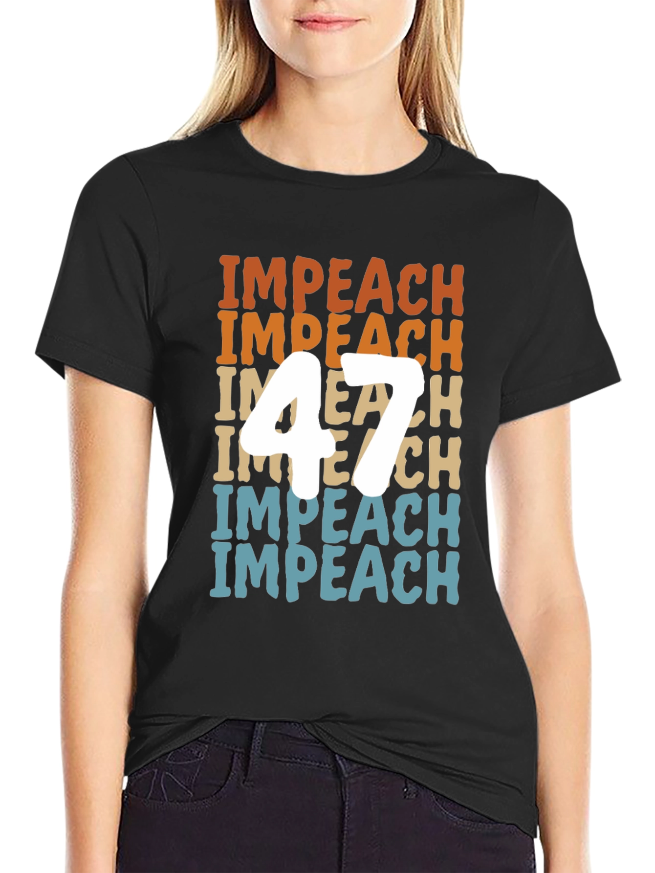 Impeach 47 Graphic Tee - Political Statement Shirt