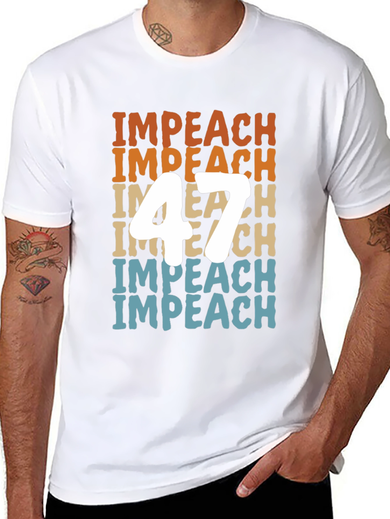Impeach 47 Graphic Tee - Political Statement Shirt