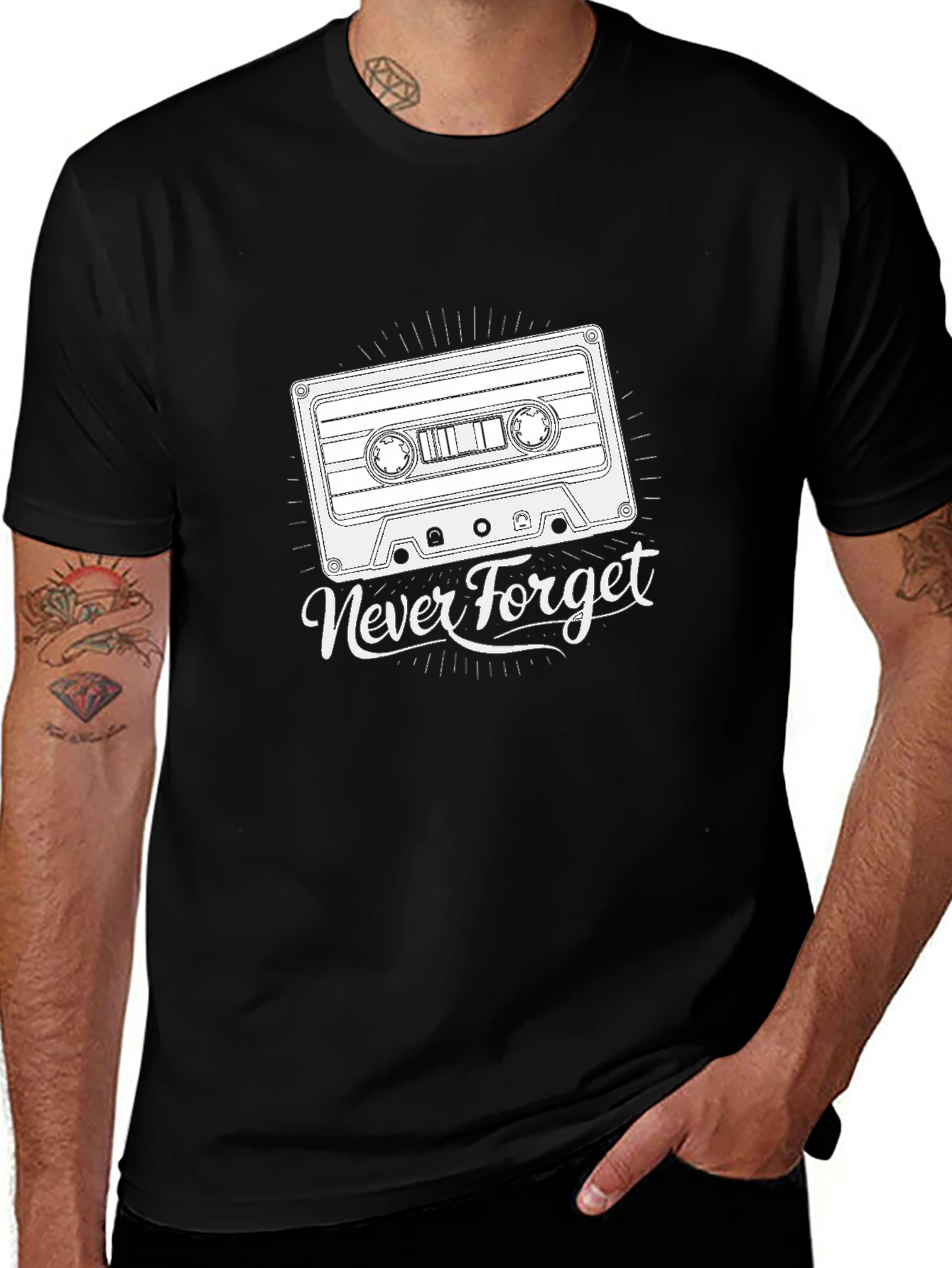 Retro Cassette Tape T-Shirt - Never Forget Tee