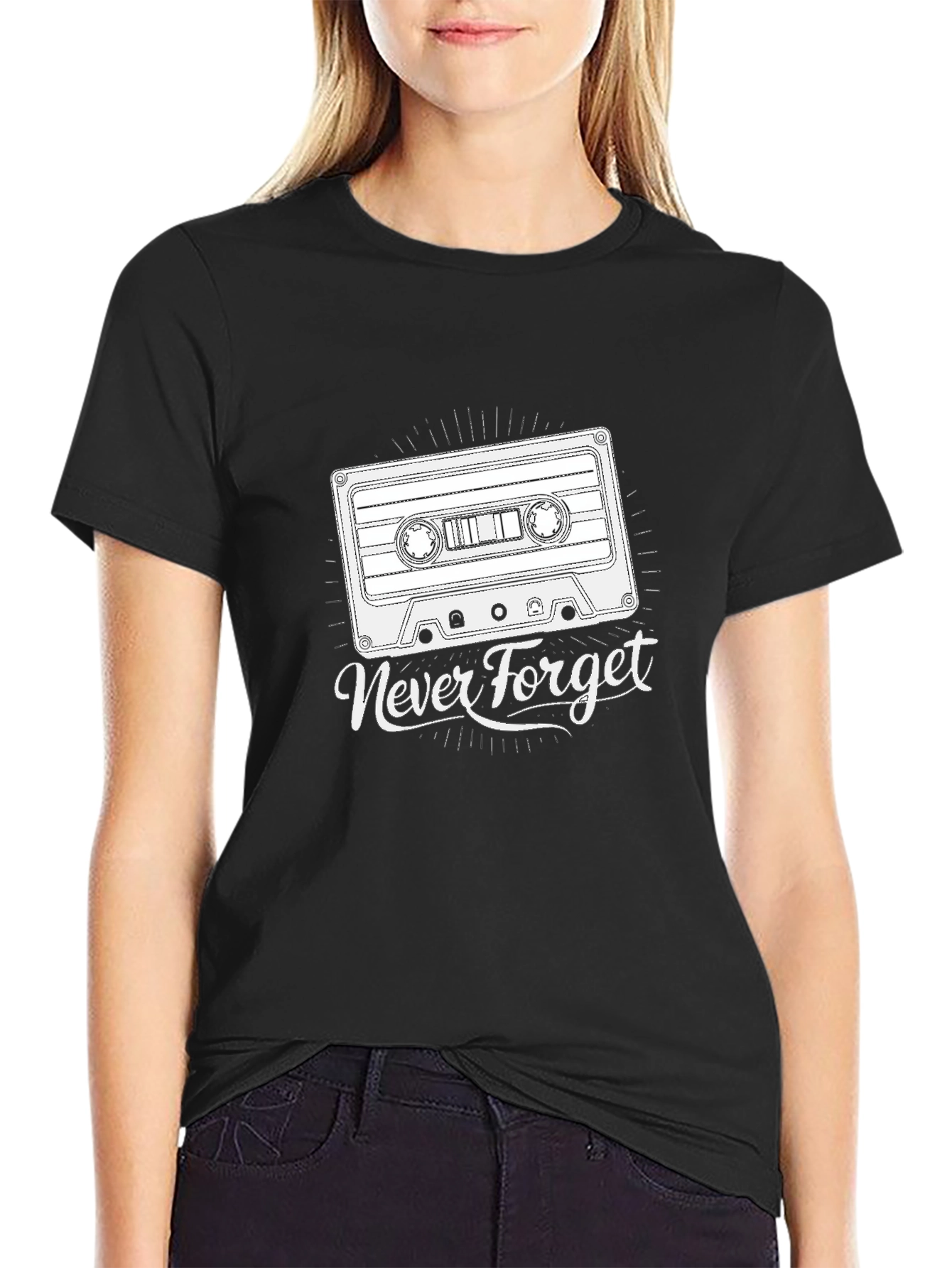 Retro Cassette Tape T-Shirt - Never Forget Tee