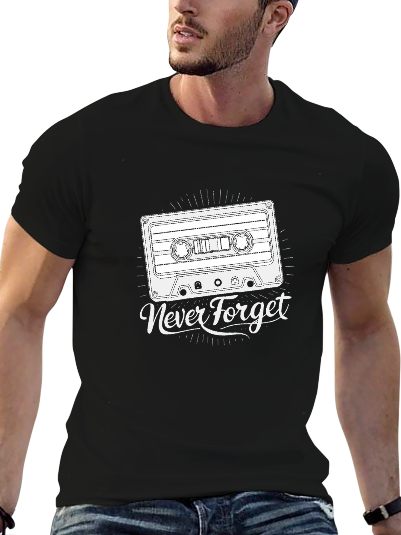 Retro Cassette Tape T-Shirt - Never Forget Tee
