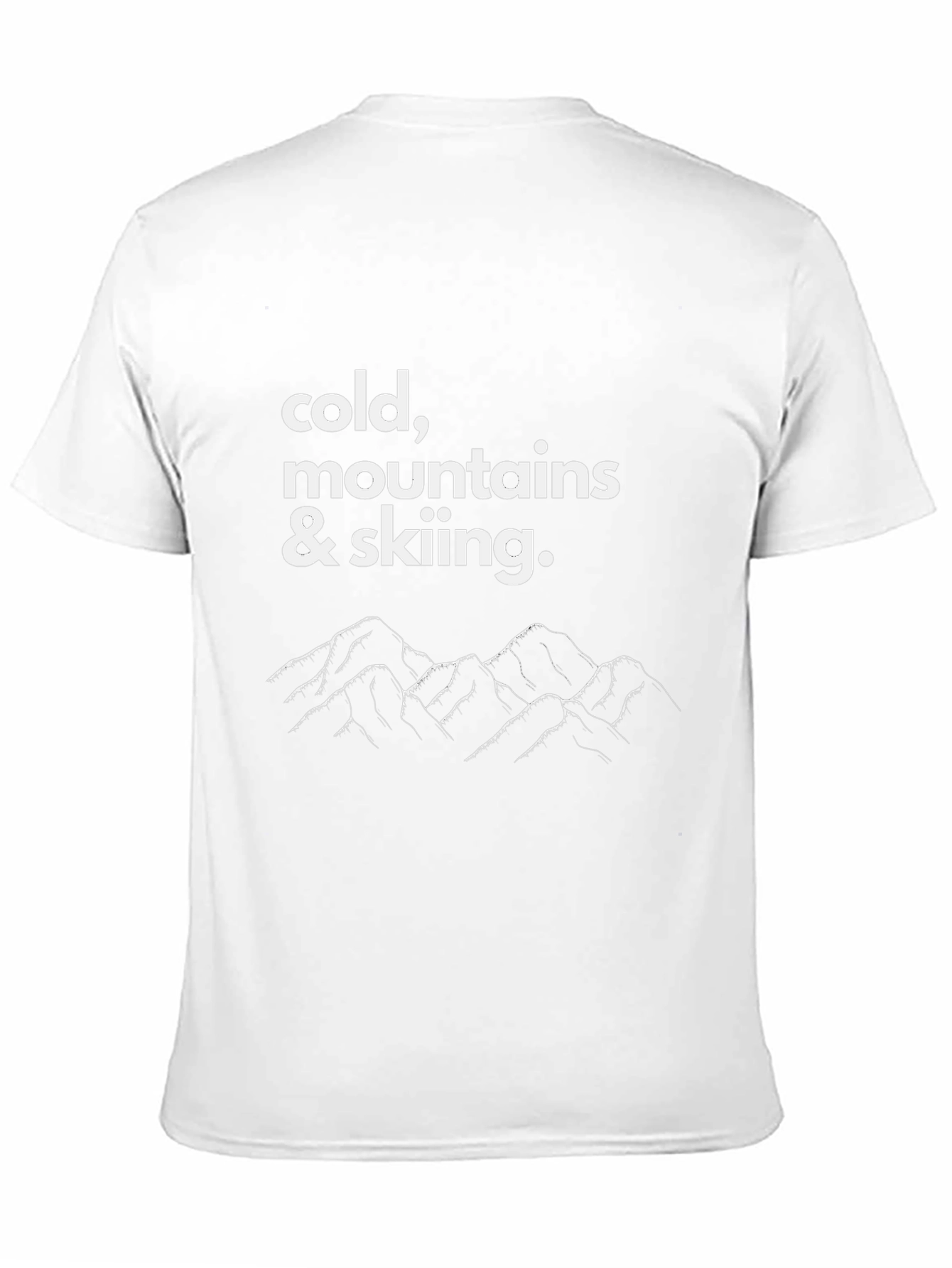 Cold Mountains Skiing T-Shirt - Black Cotton Tee