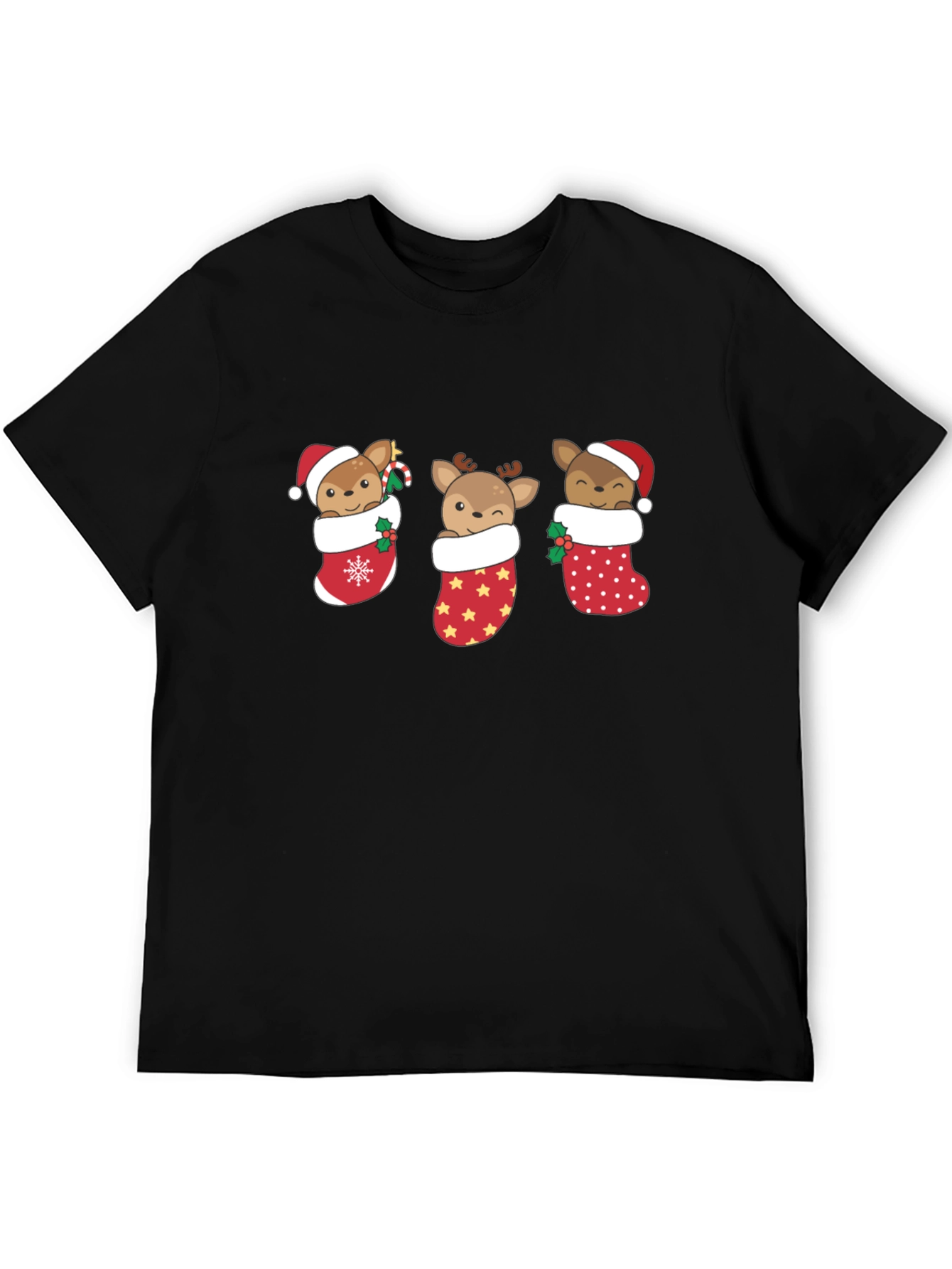 Christmas Reindeer Stocking T-Shirt