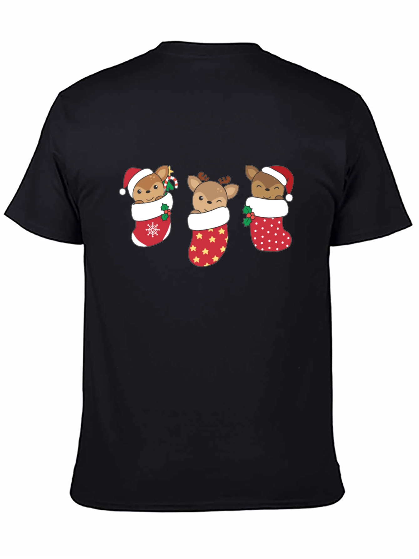 Christmas Reindeer Stocking T-Shirt