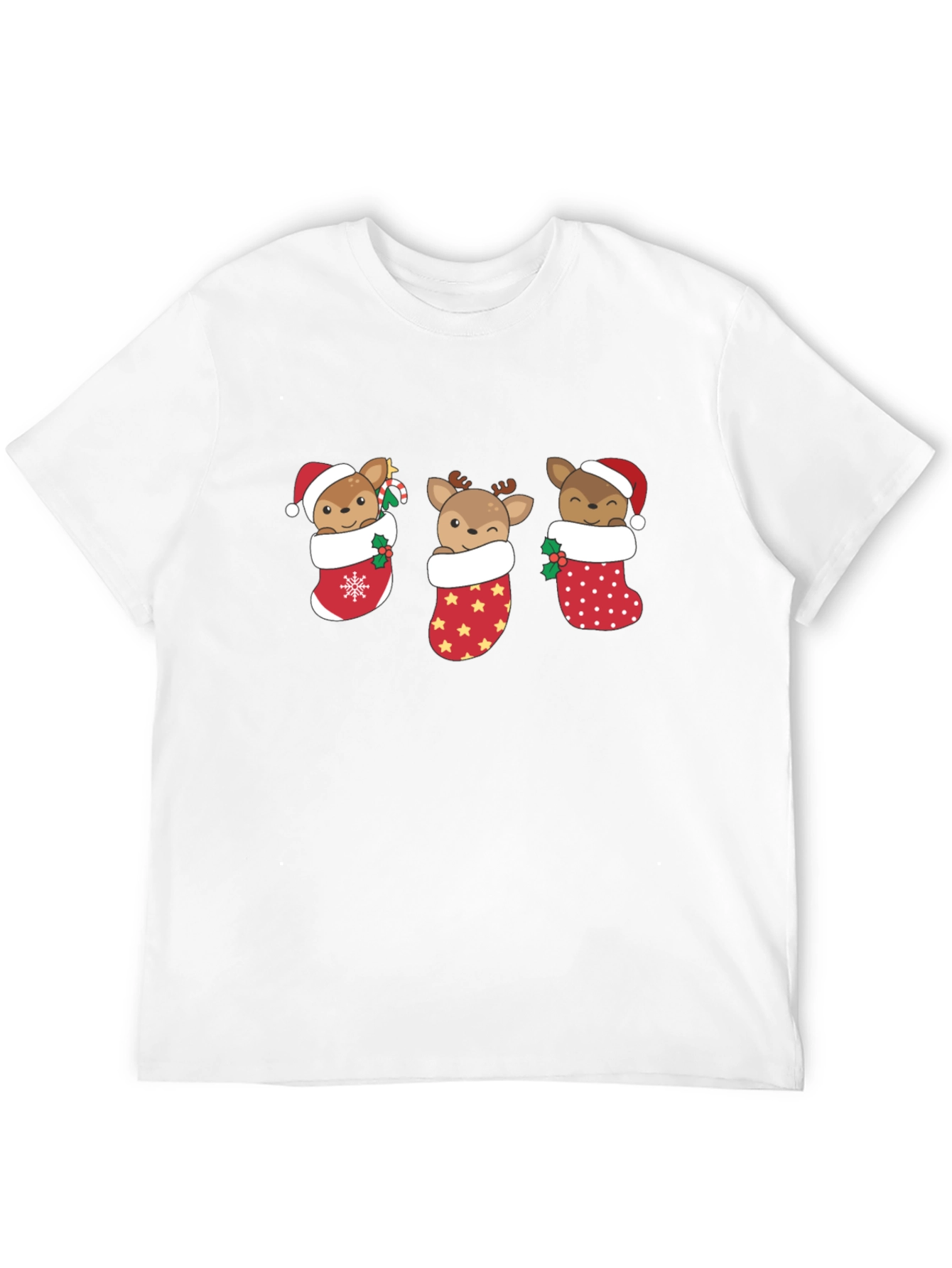 Christmas Reindeer Stocking T-Shirt