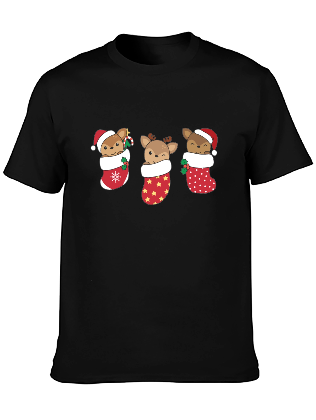 Christmas Reindeer Stocking T-Shirt