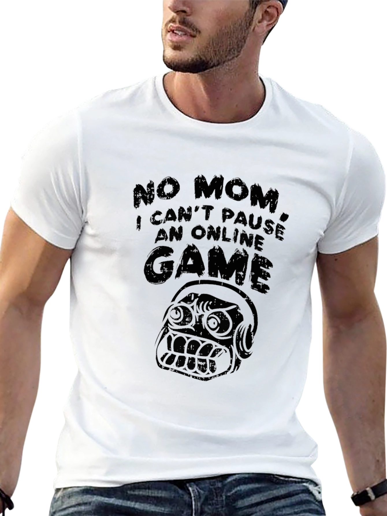 Gamer T-Shirt: No Mom I Cant Pause Online Game