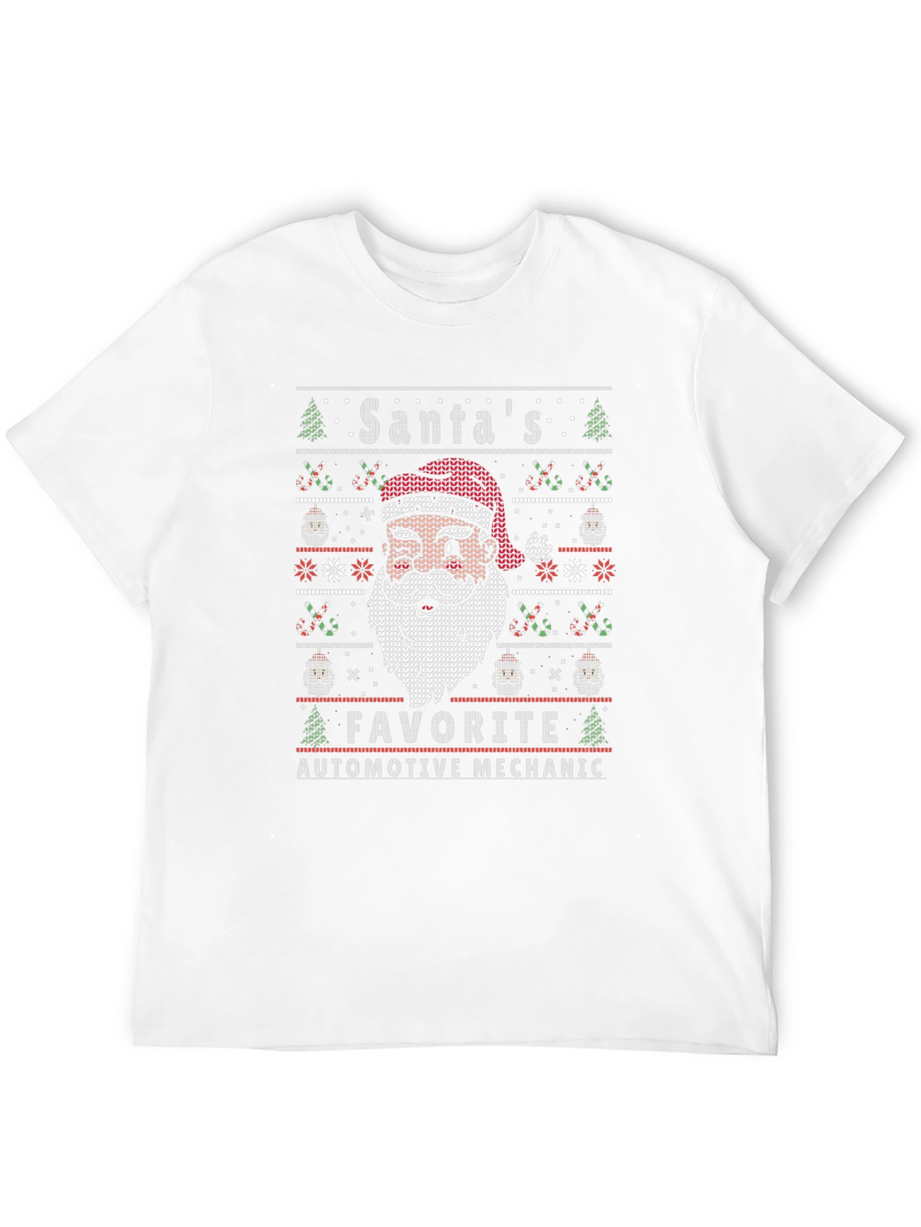 Santas Favorite Automotive Mechanic Ugly Christmas Sweater T-Shirt