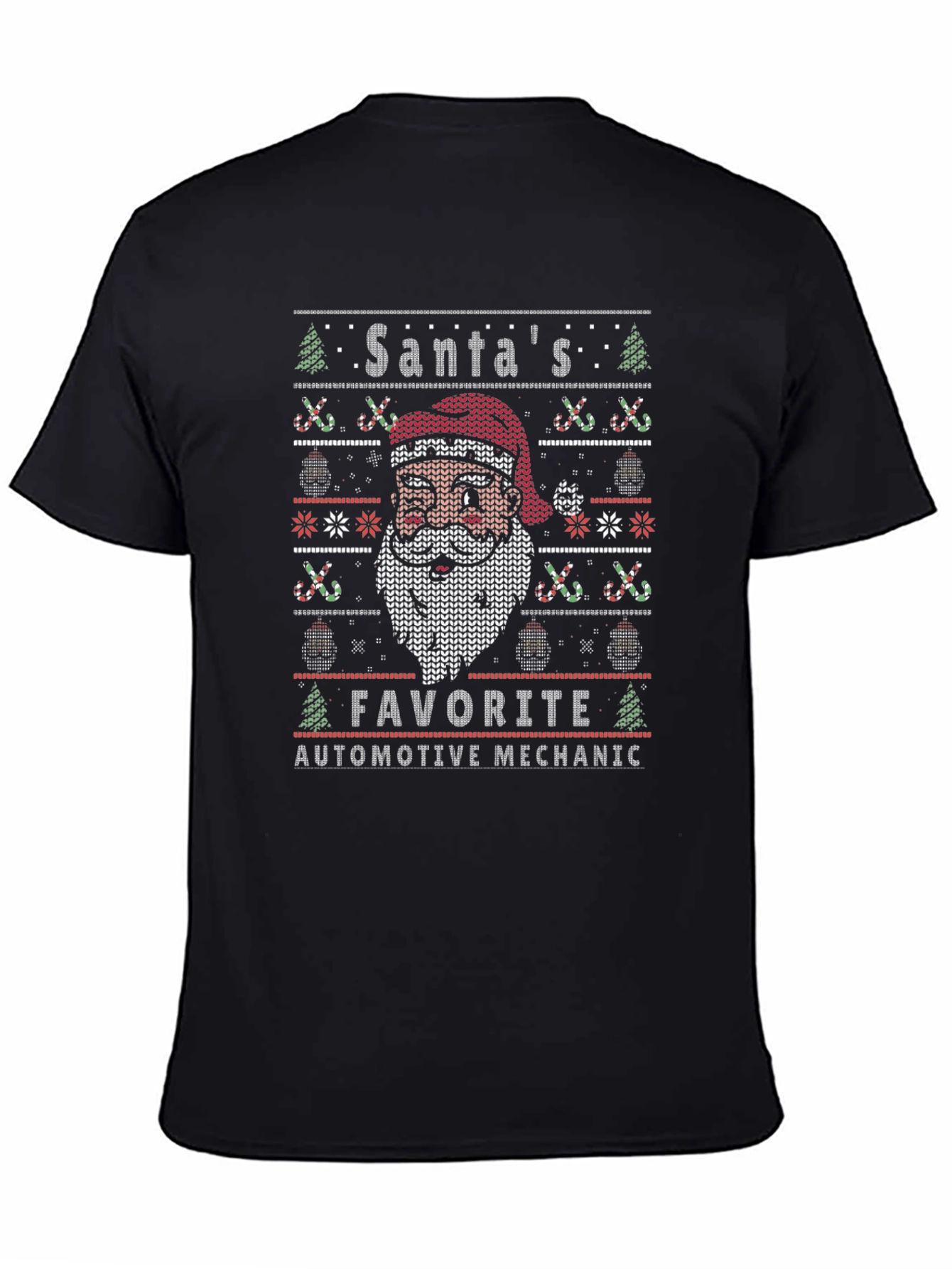 Santas Favorite Automotive Mechanic Ugly Christmas Sweater T-Shirt