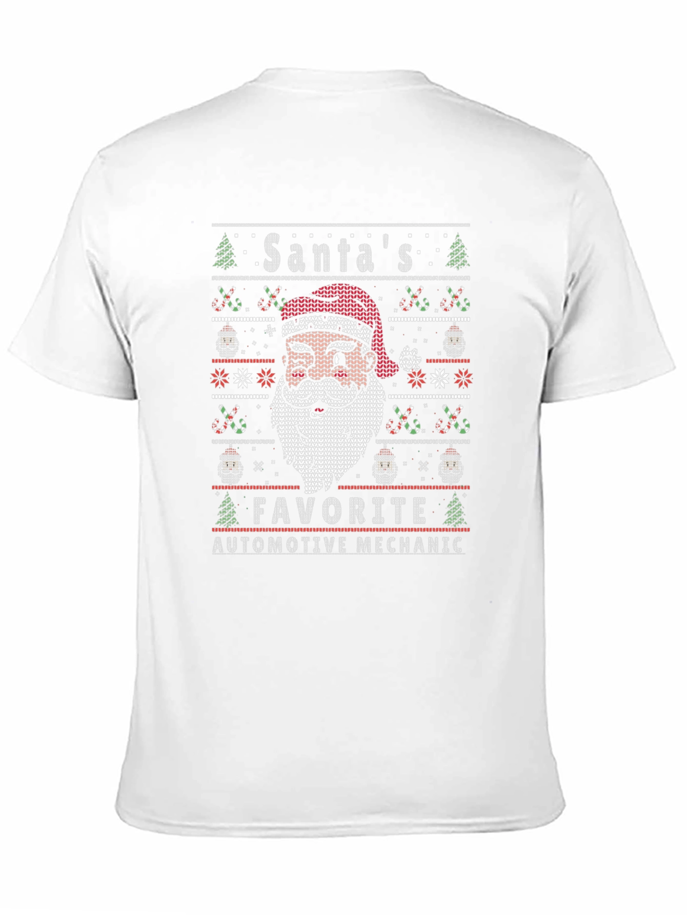 Santas Favorite Automotive Mechanic Ugly Christmas Sweater T-Shirt