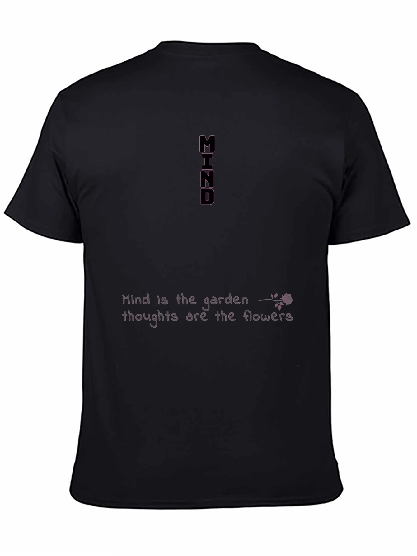 Mind Garden Graphic Tee - Black Casual T-Shirt