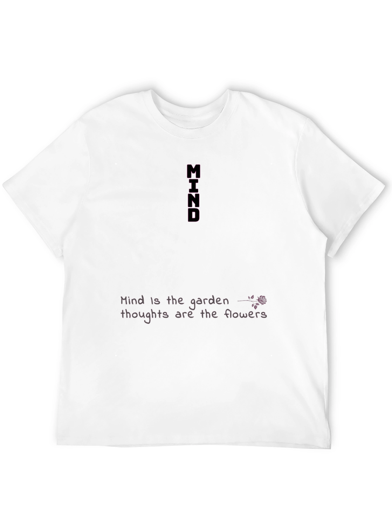 Mind Garden Graphic Tee - Black Casual T-Shirt